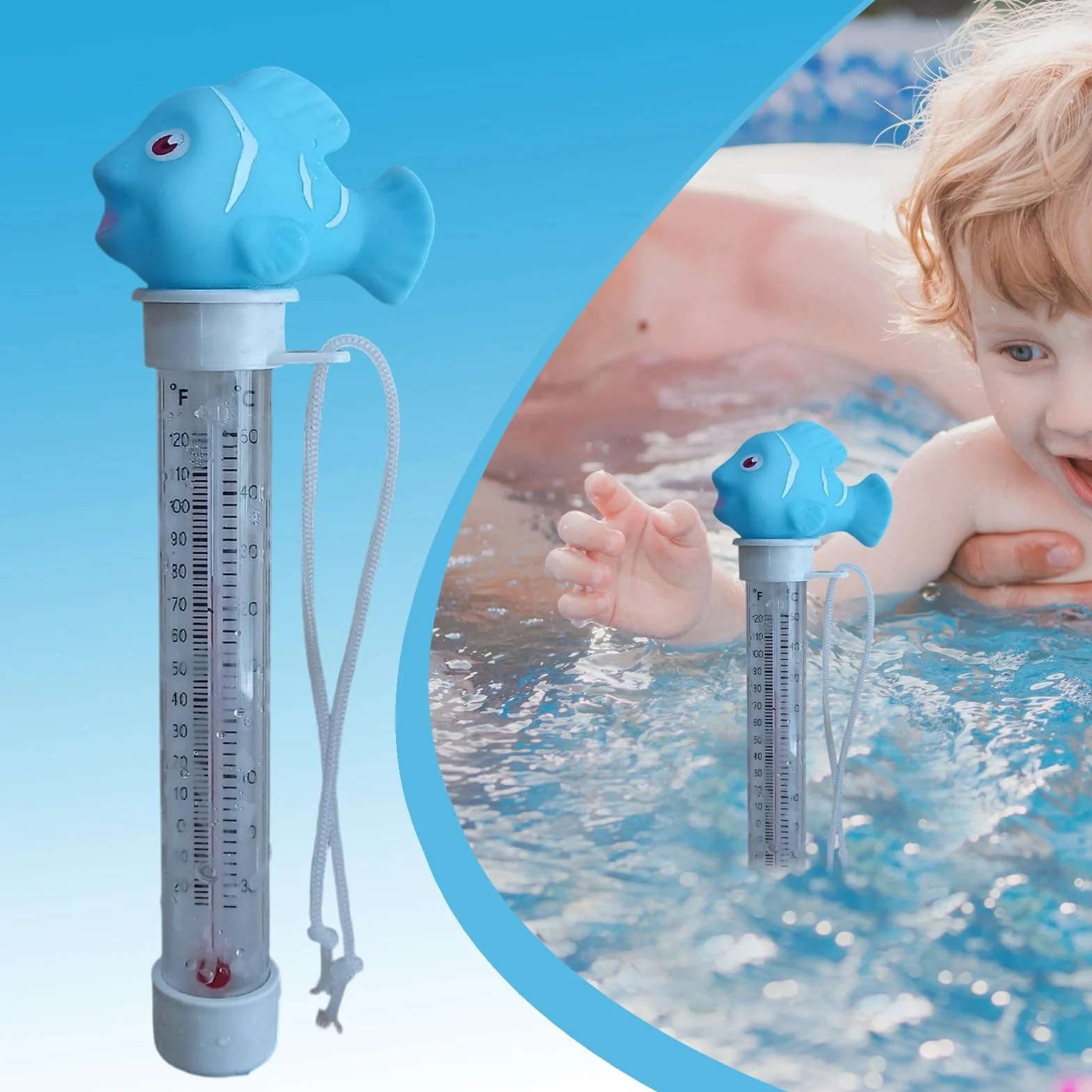 Temperature Meter 3 Pouce Pool Water Gauge Précis Cartoon Thermometer Shock Resistant Design Reliable Water Tester