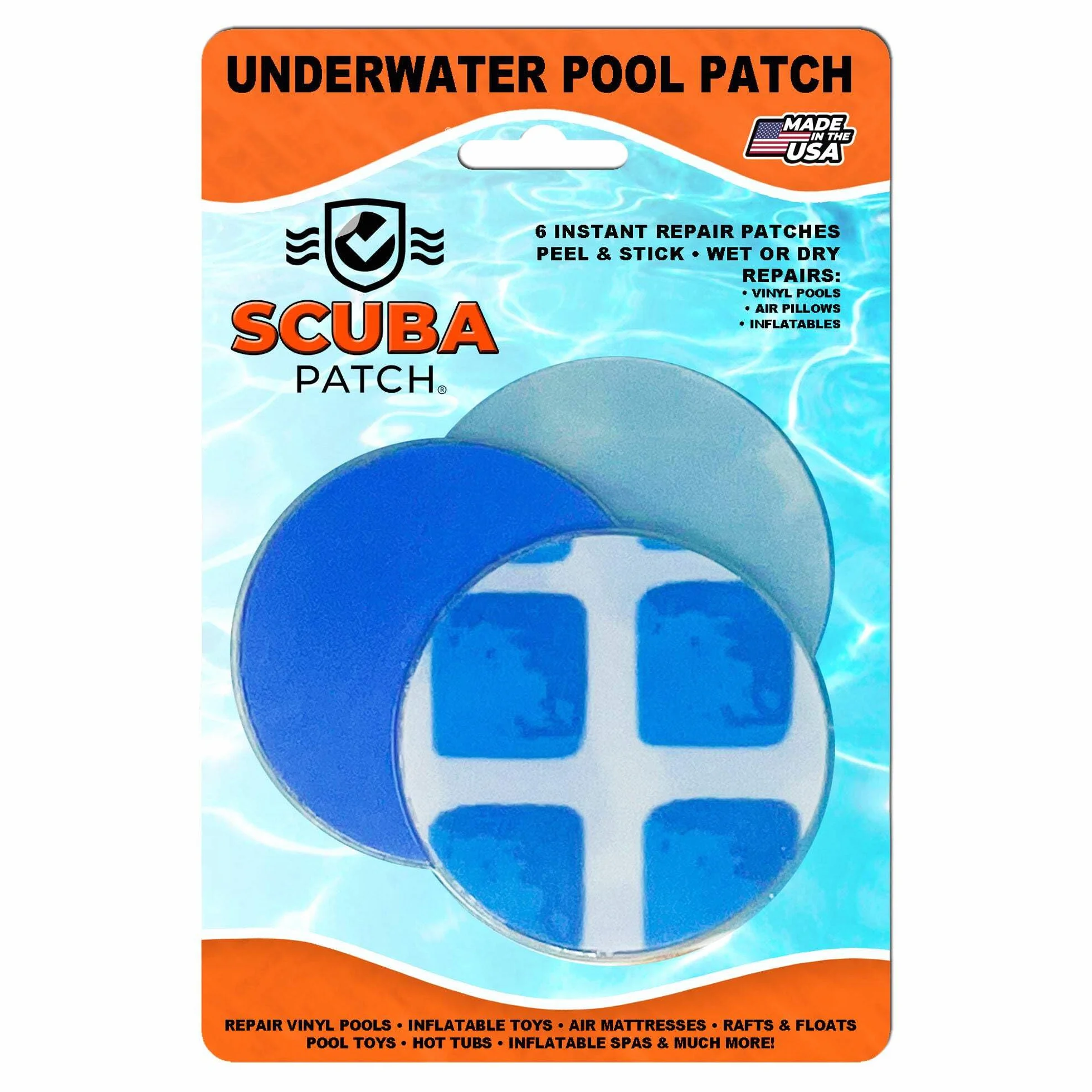 Kit de réparation tout-en-un pour piscines hors sol 20,3 cm - Patchs en vinyle