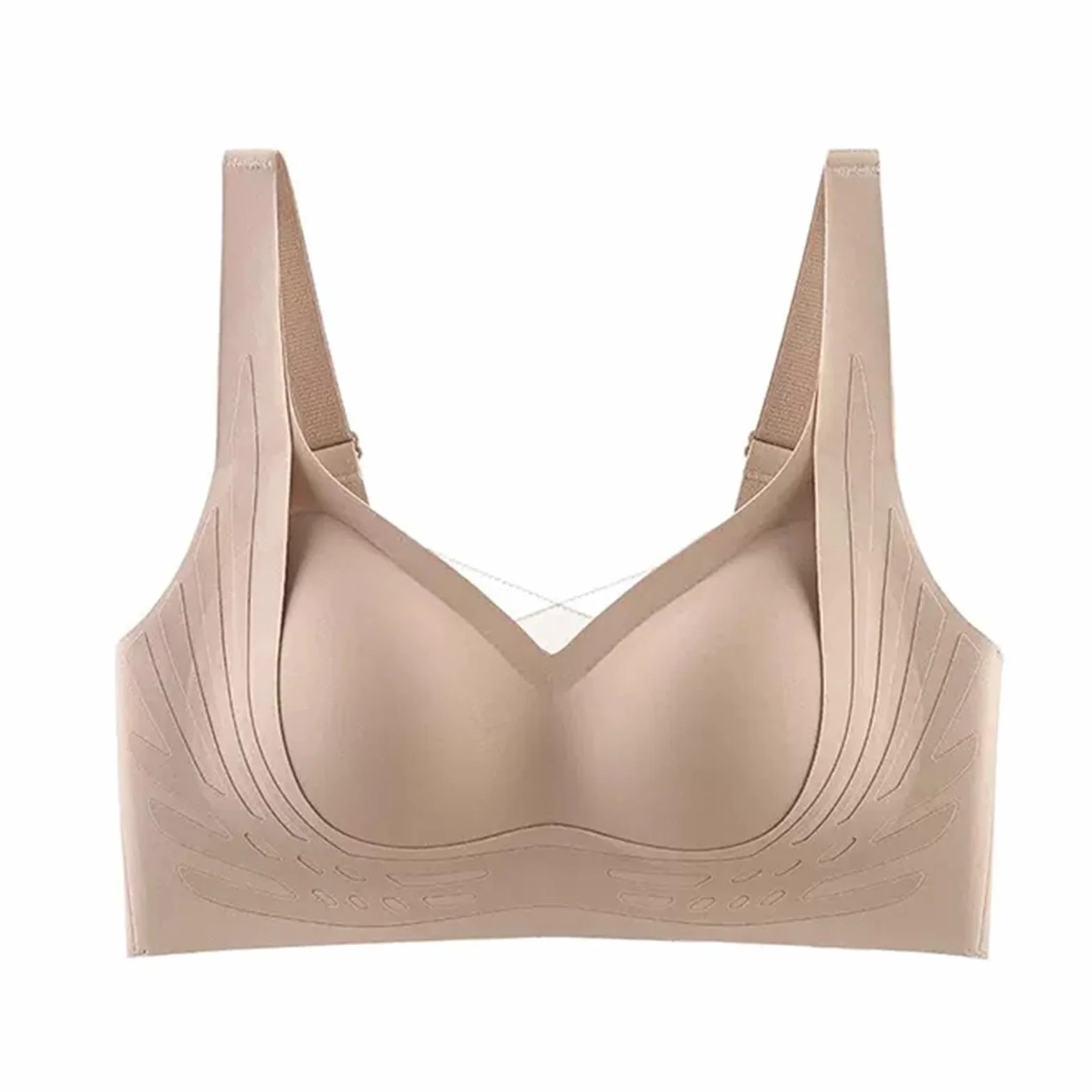Soutien-gorge push-up confortable - Soutien-gorge de sport - Maintien fort - Gros seins - Anti-dérapant - Effet anti-rides - Soutien doux - Sans armatures - Sans coutures - Classique - Doux