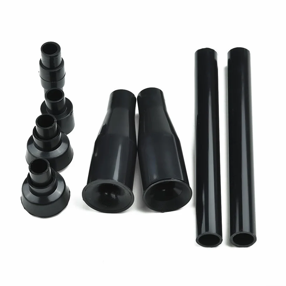 Buses de fontaine d'extérieur en plastique noir Lot de 8 pour bassin de jardin aquarium avec tubes d'extension réglables