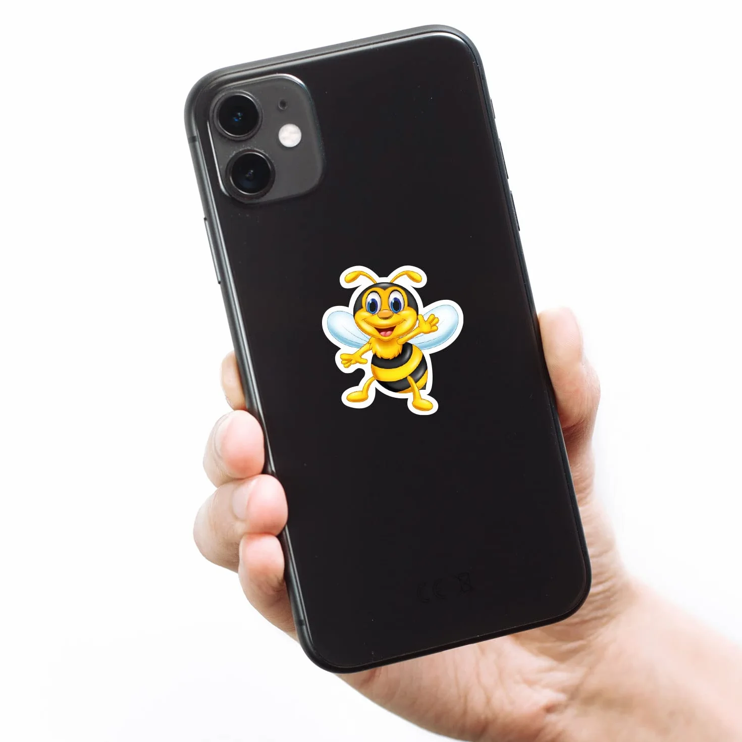 iSecur 25 autocollants abeille drôle 3 cm pour ordinateur portable smartphone coques de protection stickers enfants valise