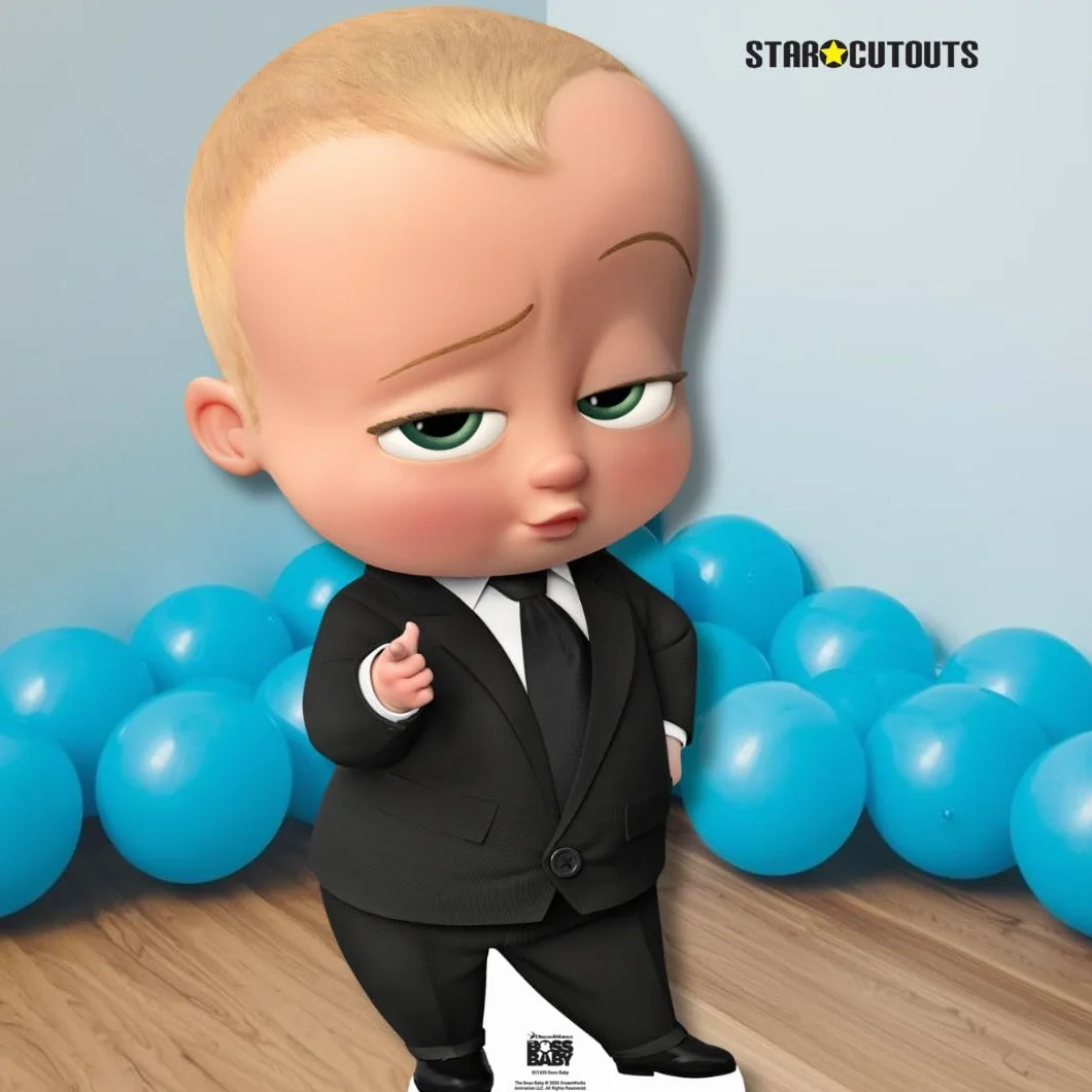 Boss Baby Grande découpe en carton pour fans anniversaires fêtes