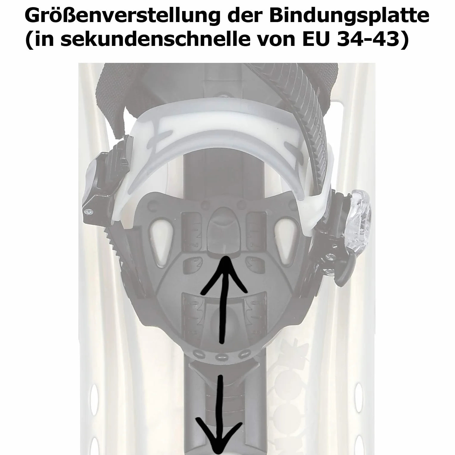 Inook AXL Raquettes à neige avec aide à la montée EU 34-42 avec sac de transport, réglables individuellement et fonctions brevetées