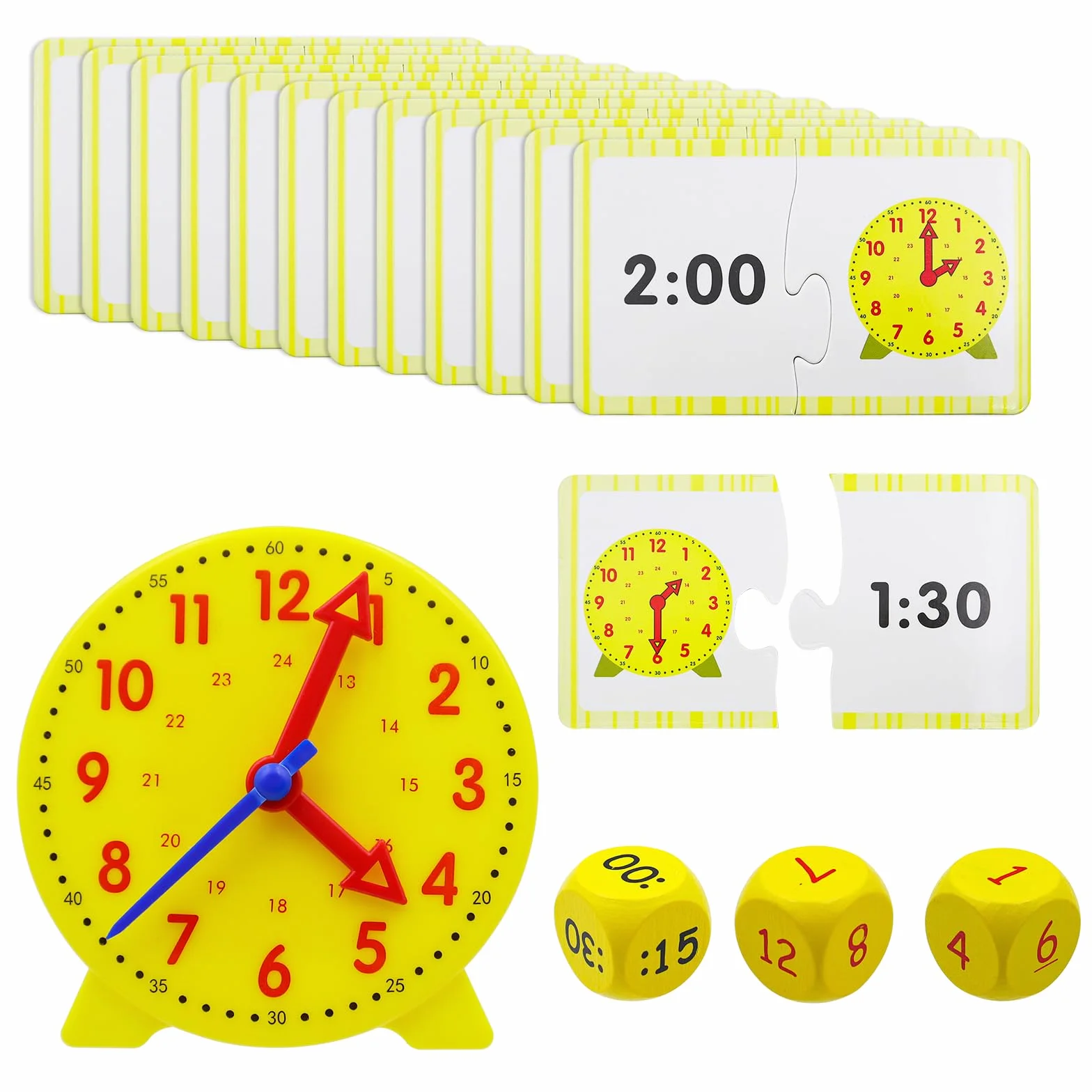 Horloge Enfant Apprentissage Kit, Horloge éducative pour Enfants 5-8 Ans