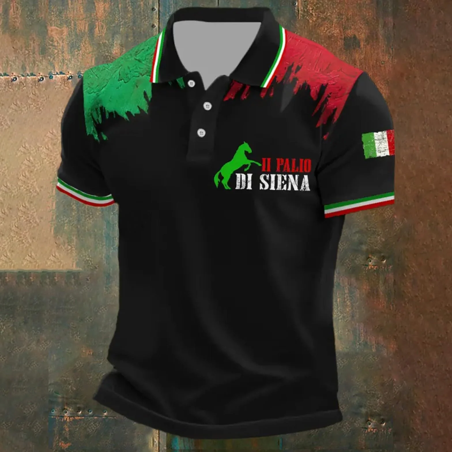 2025 Polo pour homme Leeprints Italia, Chemise italienne Baseball Drapeau Italie Hommes Femmes Drapeau Italie Chemises Hommes S Chemises à manches longues