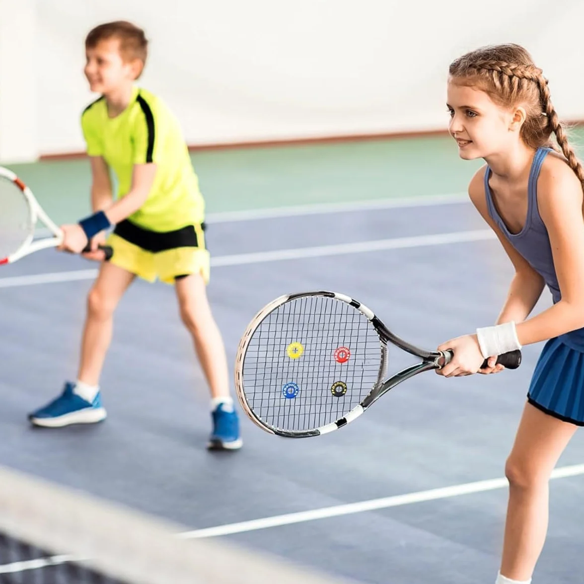 Lot de 12 Amortisseurs de Vibrations en Silicone pour Raquettes de Tennis et Badminton