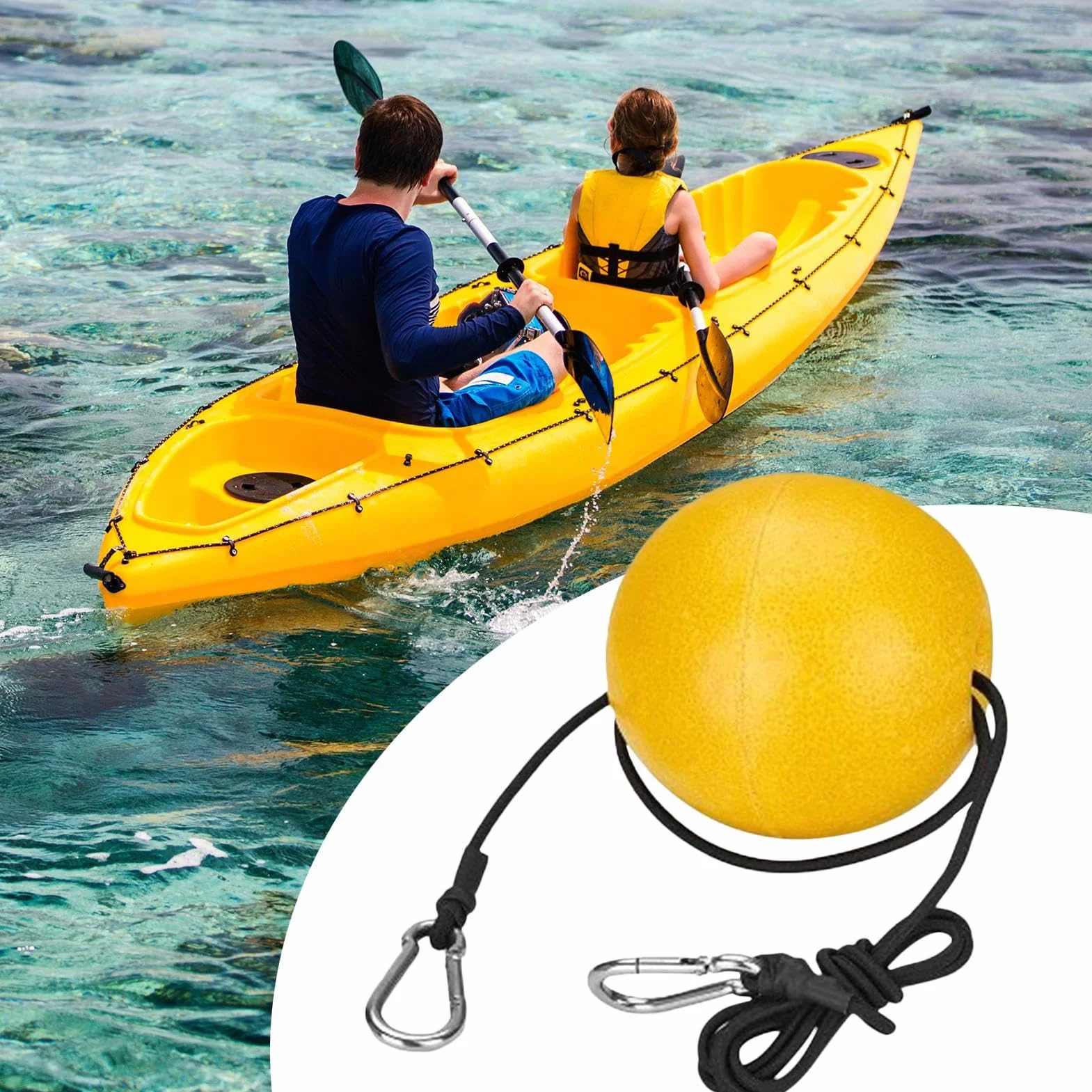 Flotteurs à Corde pour Piscine Marqueur Attractif avec Cordon pour Navigation Bateau Kayak