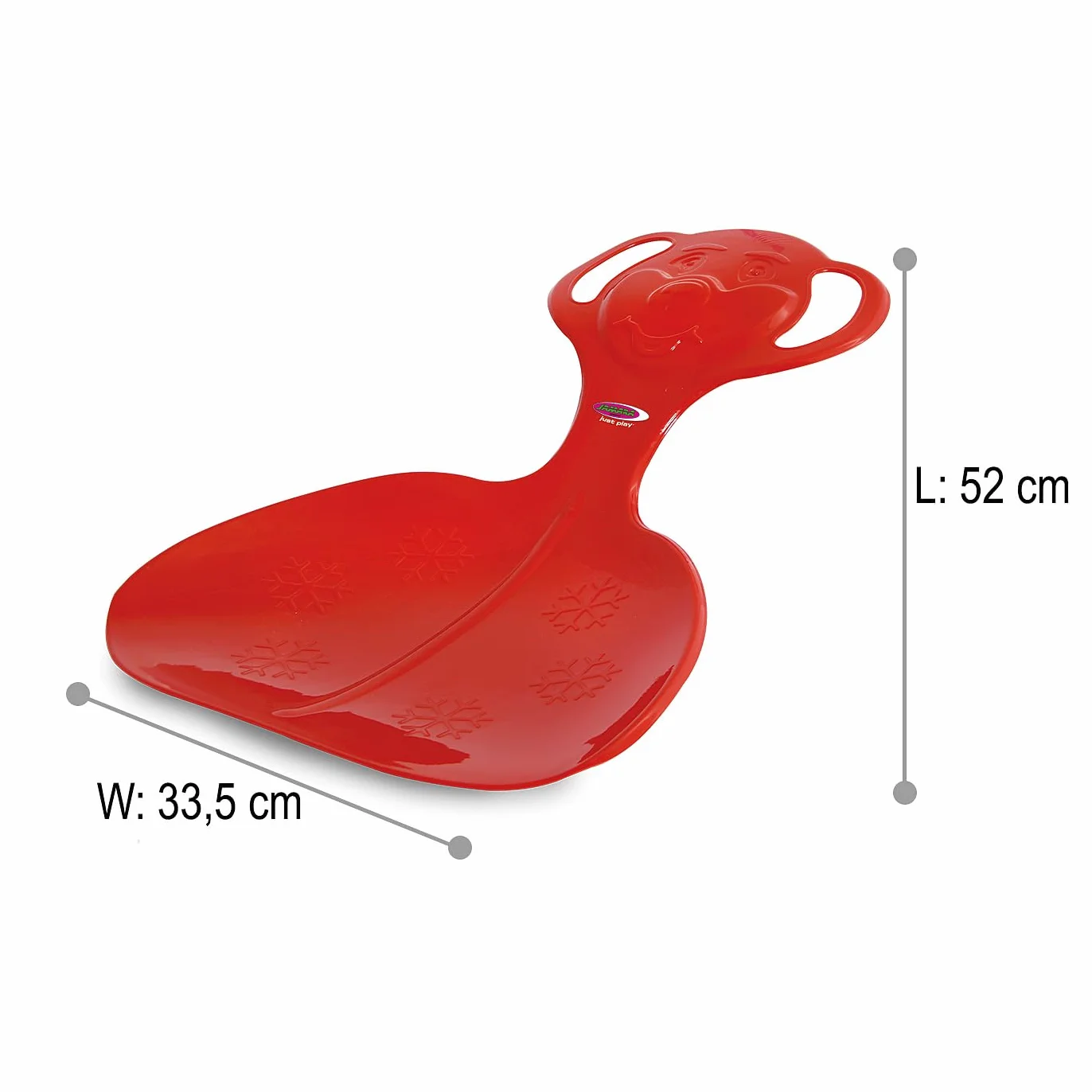 Jamara 460372 460372-Snow Play Barre d'appui en Forme d'ourson en Plastique Flexible Rouge 165 g
