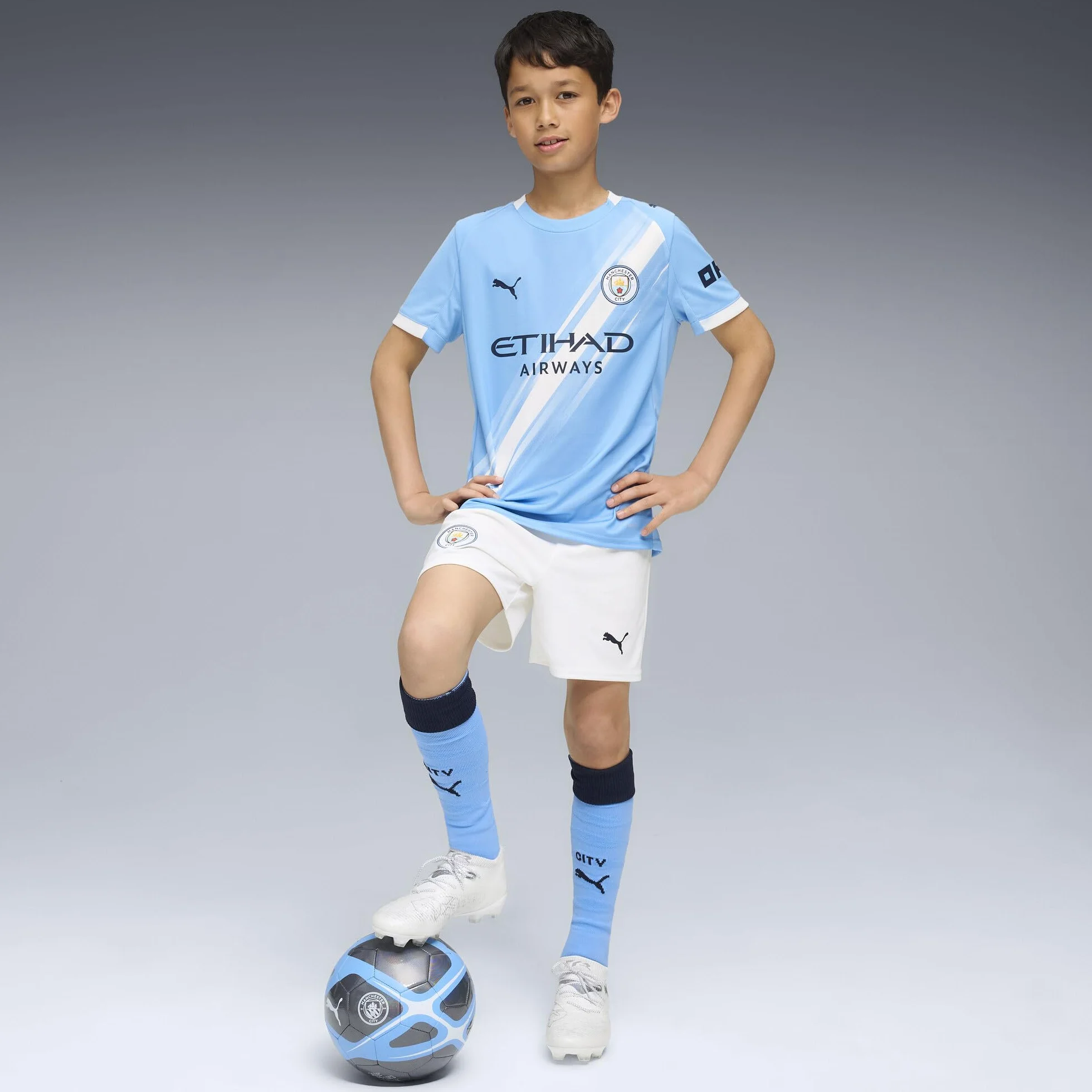 PUMA Short de Football Manchester City Enfant 2025/26 - Noir