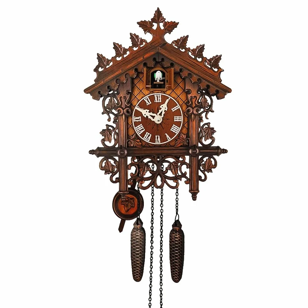 Pendule à Coucou Forêt Noire Horloge Murale Rétro Chant Authentique Décoration Artisanale