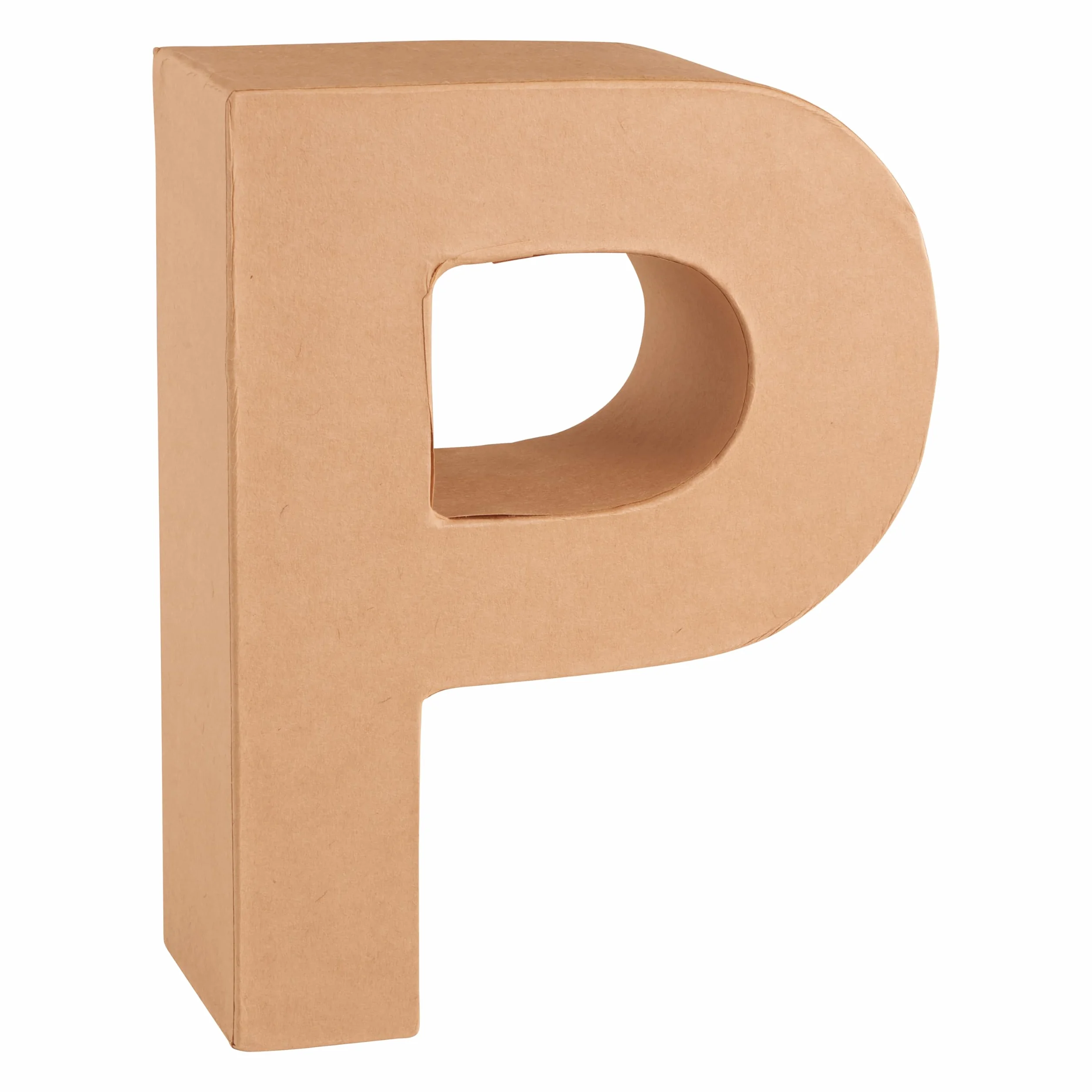 Glorex GmbH Lettre P en carton naturel 17,5 x 5,5 cm