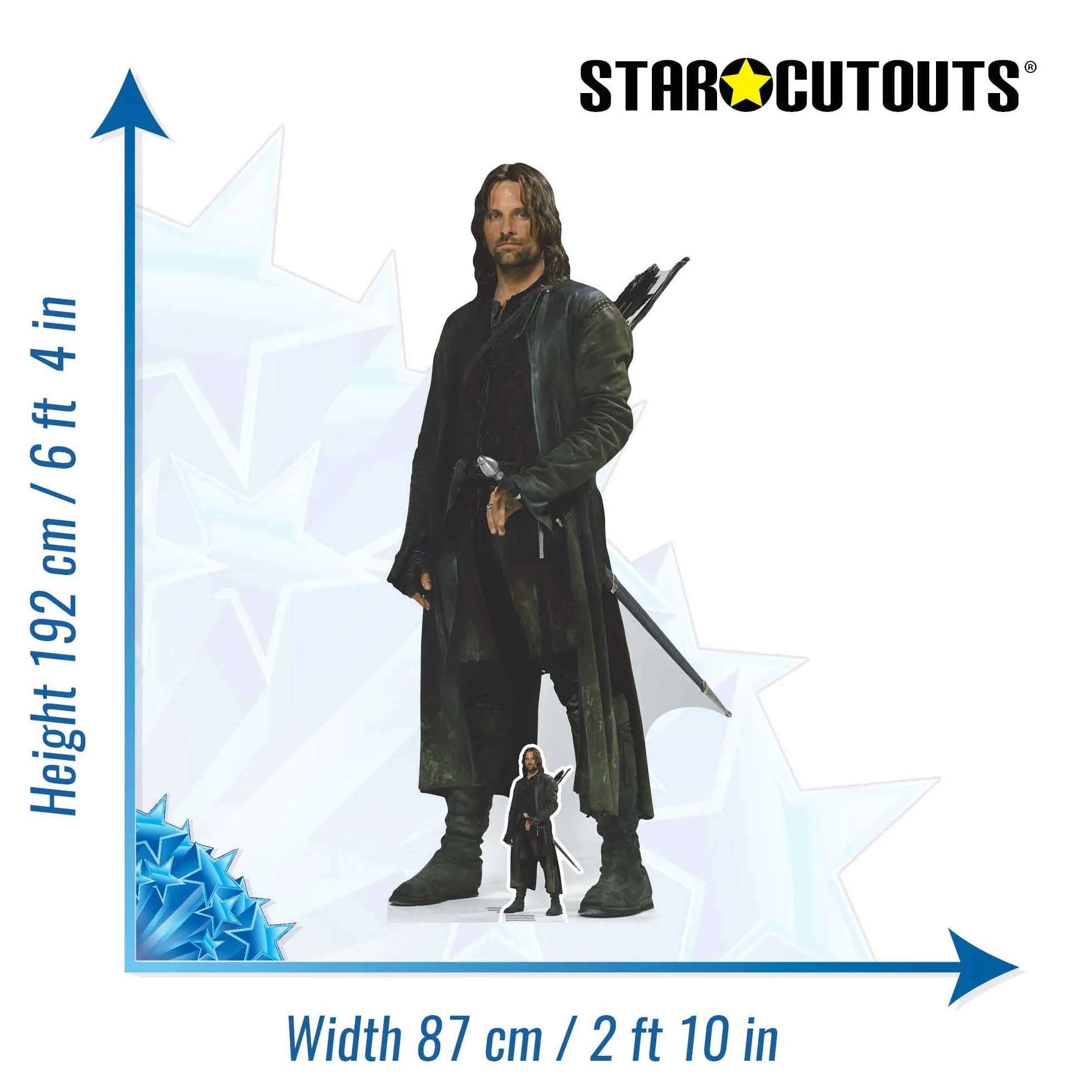 Star Cutouts SC4130 Aragorn - Le Seigneur des Anneaux Découpe en Carton Grandeur Nature