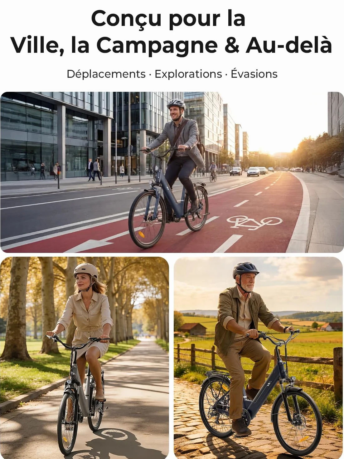 Touroll J2 St Vélo Électrique Autonomie 100KM Moteur 250W 45Nm Batterie Amovible 561Wh 26" VTT Trekking Adulte E-Bike Urbain