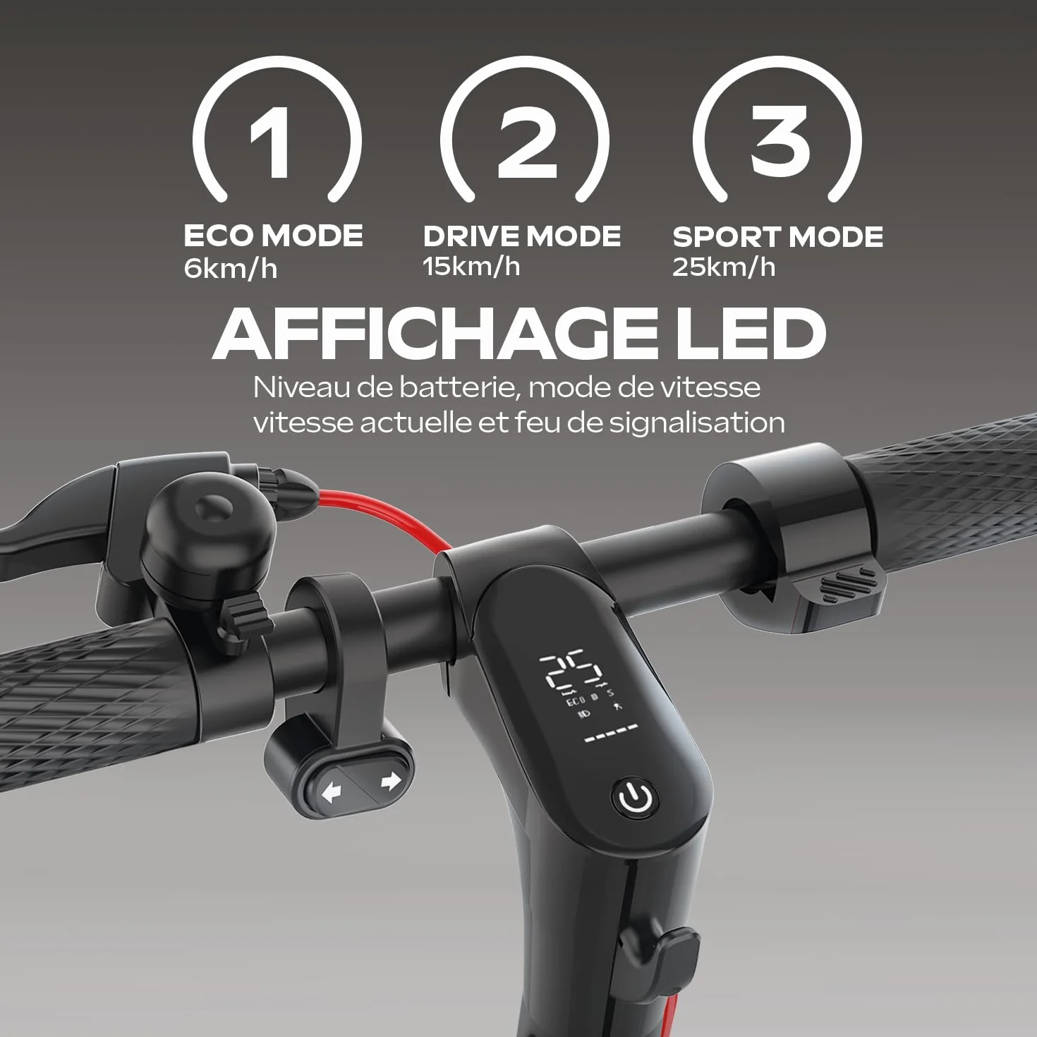UrbanGlide Trottinette électrique 100 Shark 700W 10Ah Noir