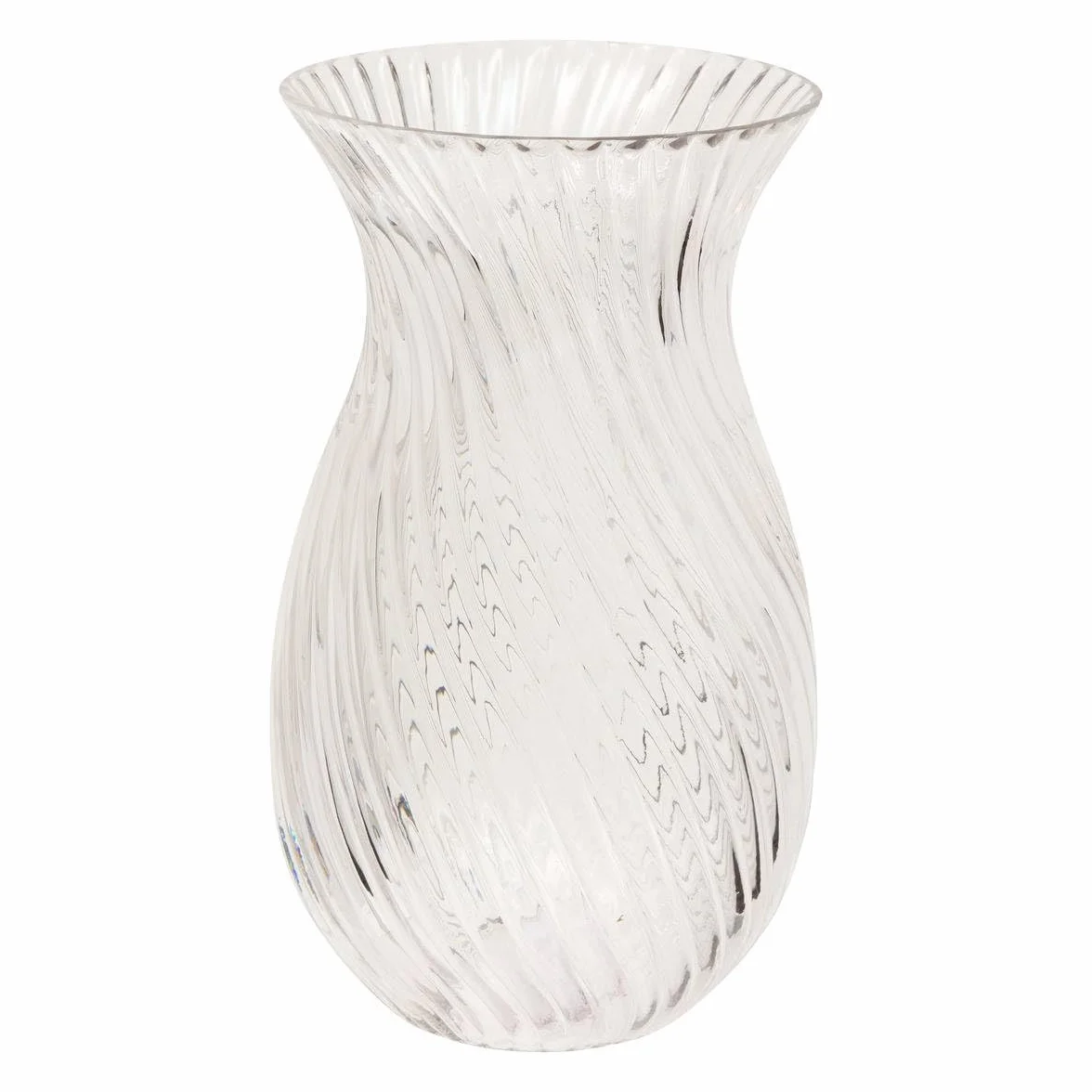 Atmosphera Vase manel en Verre 17x17x29cm Transparent