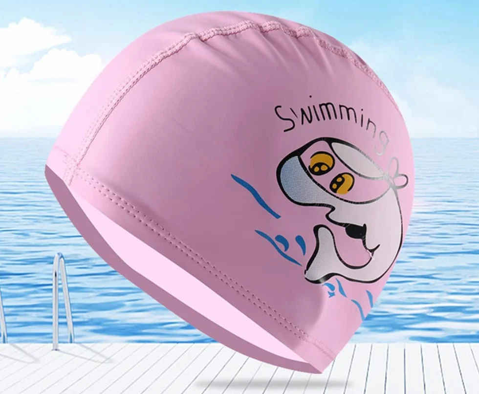 Bonnet de Bain Imperméable pour Enfants 3-10 Ans Garçons Filles