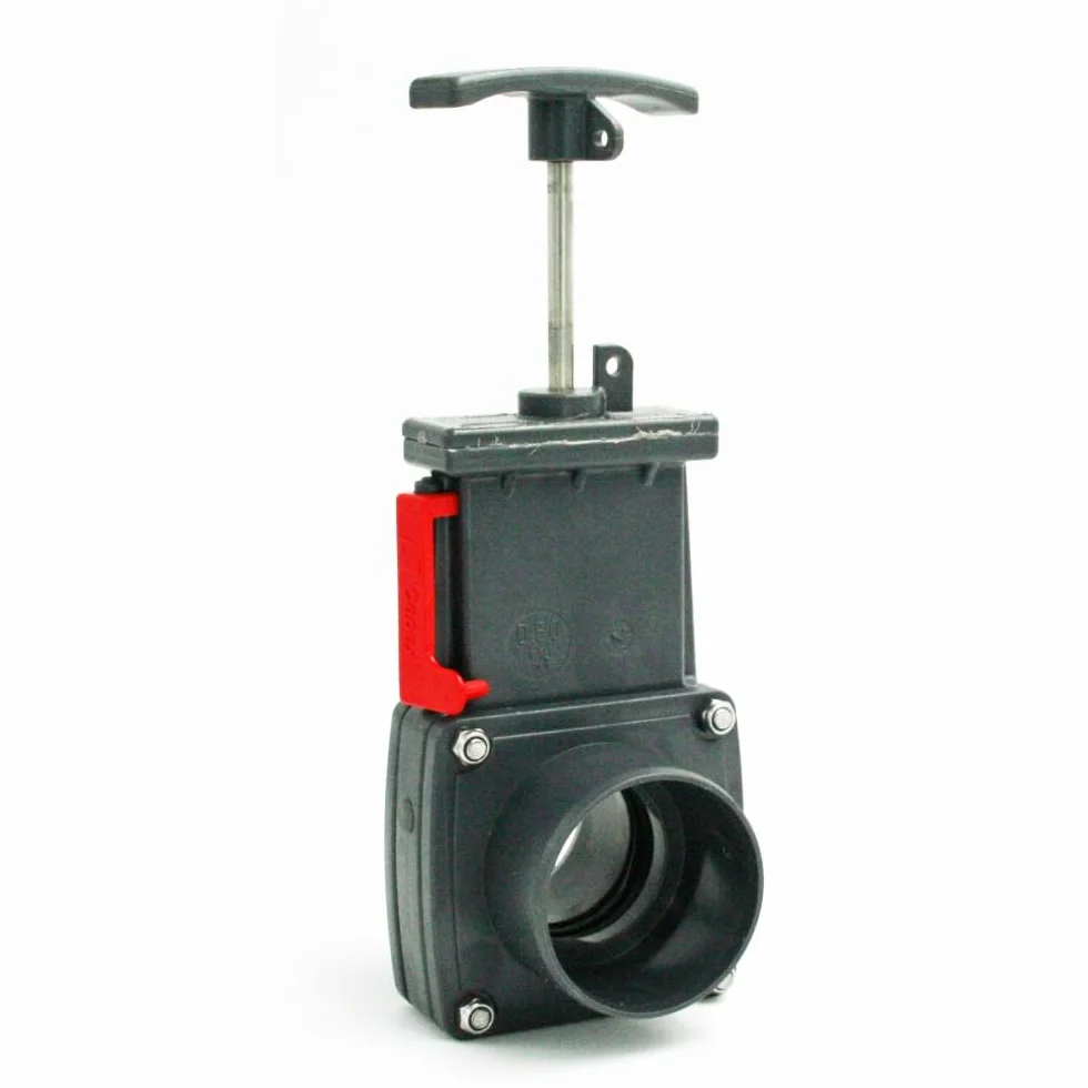 Vanne guillotine PVC ø 50 mm pour bassin aquatique aquaponie