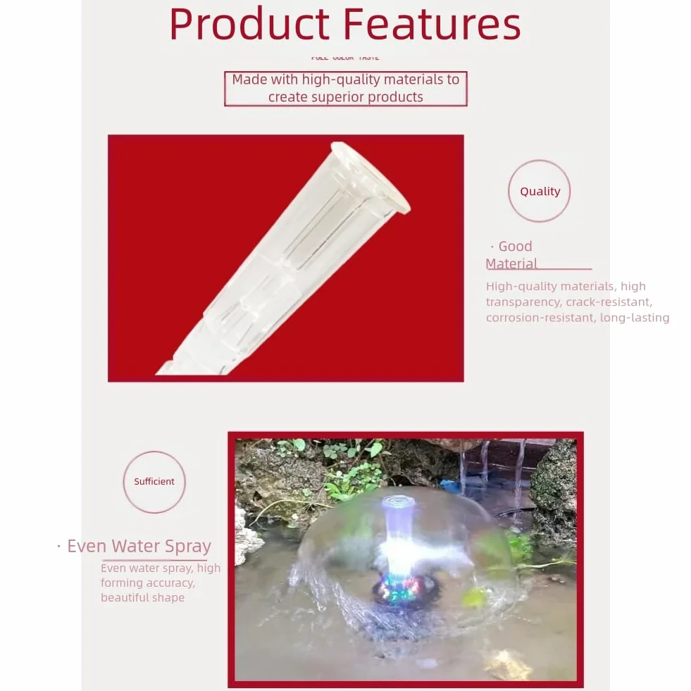 Lot de 4 mini buses de fontaine transparentes pour aquarium et jardin