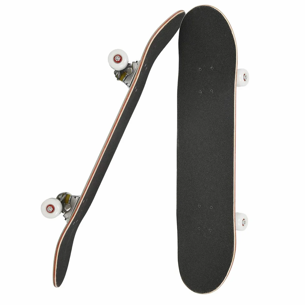 sarah Planche à roulettes, Skateboard pour Les Jeunes, Adultes, Débutant et Professionnels, Complète Skateboard (Noir Uniquement)