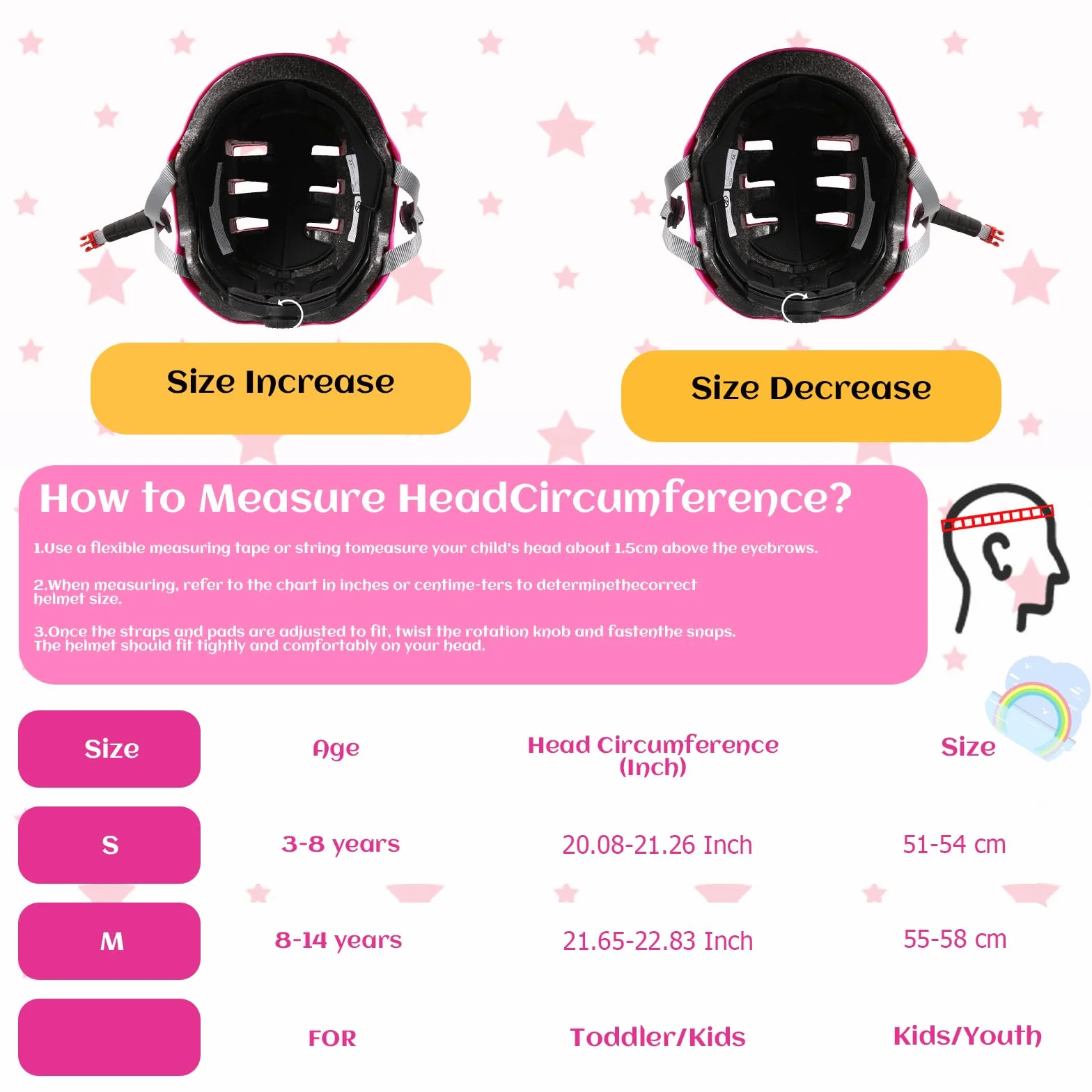 Casque de vélo Enfant réglable pour Filles Enfants Adolescents, Casque de Protection Velo Enfant pour Skateboard vélo Trottinette Rollers et Cyclisme