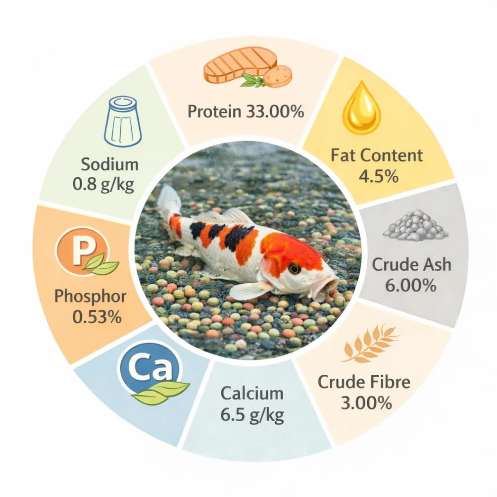 Aliment complet pour carpes koï granulés flottants 6 mm 15 kg