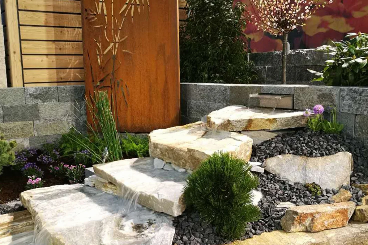 Köhko 24303 Akaka Aquafall Kit cascade Mat 90 cm Wasserfall-Set