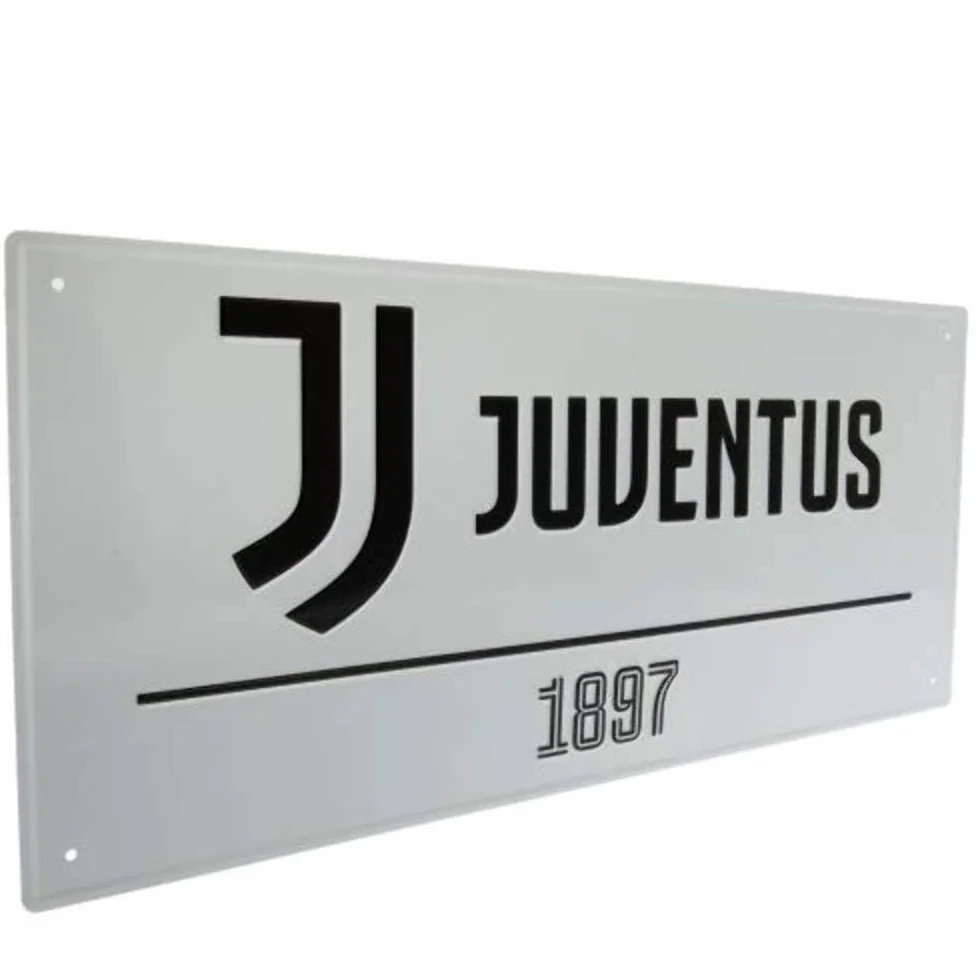 Club Licensed Juventus Street Sign - White (40cm x 18cm)