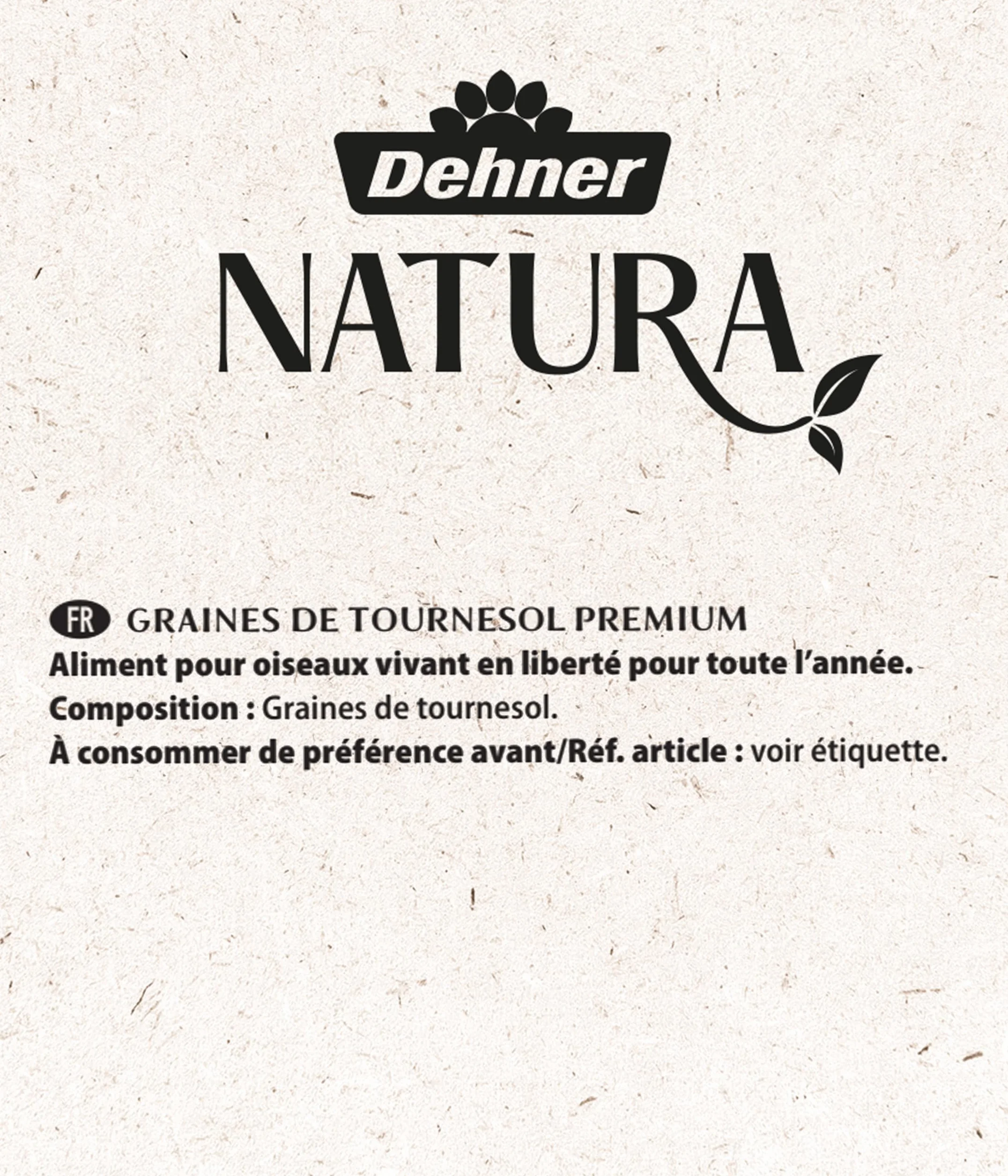 Dehner Natura Premium Nourriture pour Oiseaux Sauvages Graines de Tournesol 5 kg