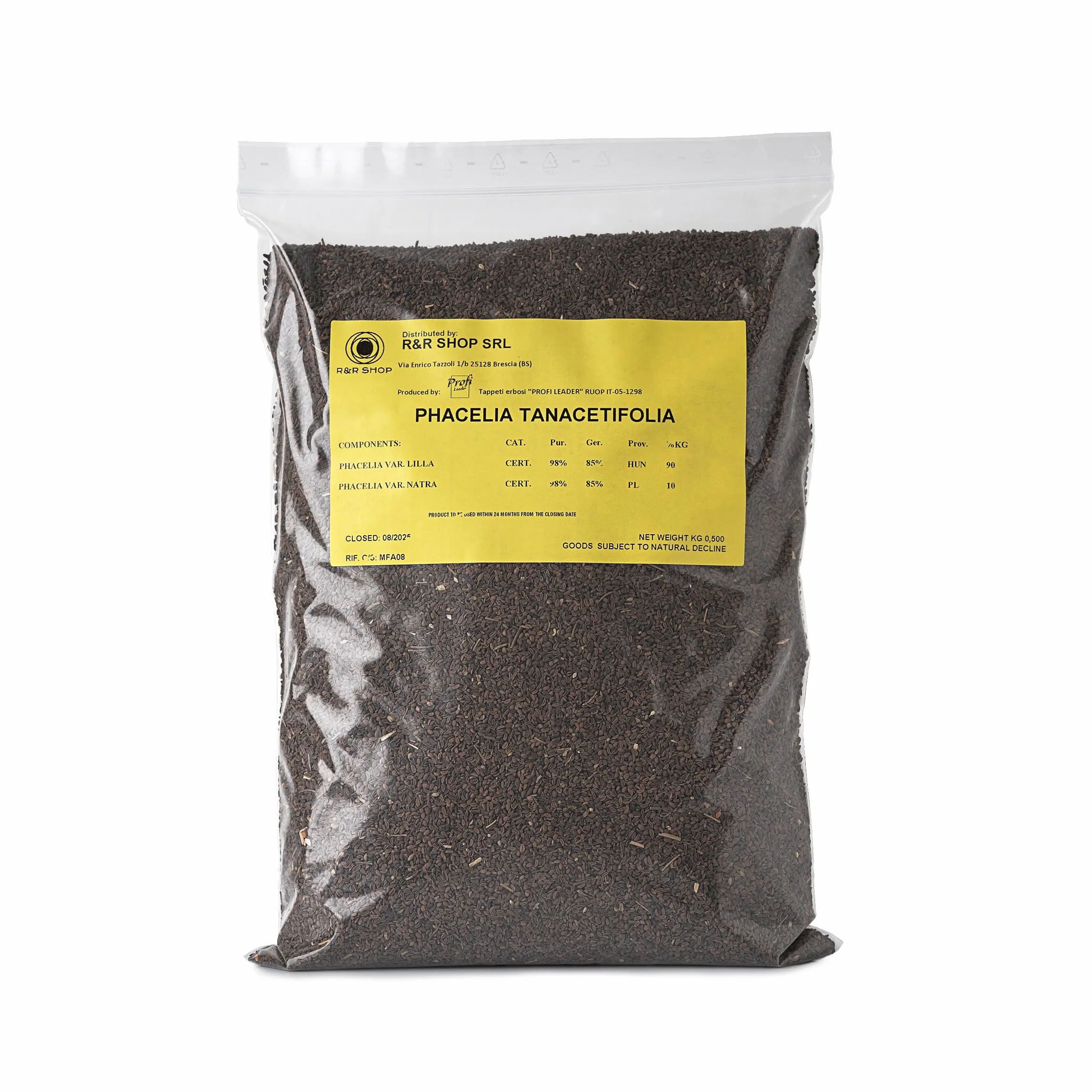 Graines de Phacélie Phacelia Tanacetifolia Floraison Rapide Riche en Nectar pour Abeilles et Papillons 500 g - 300 m²