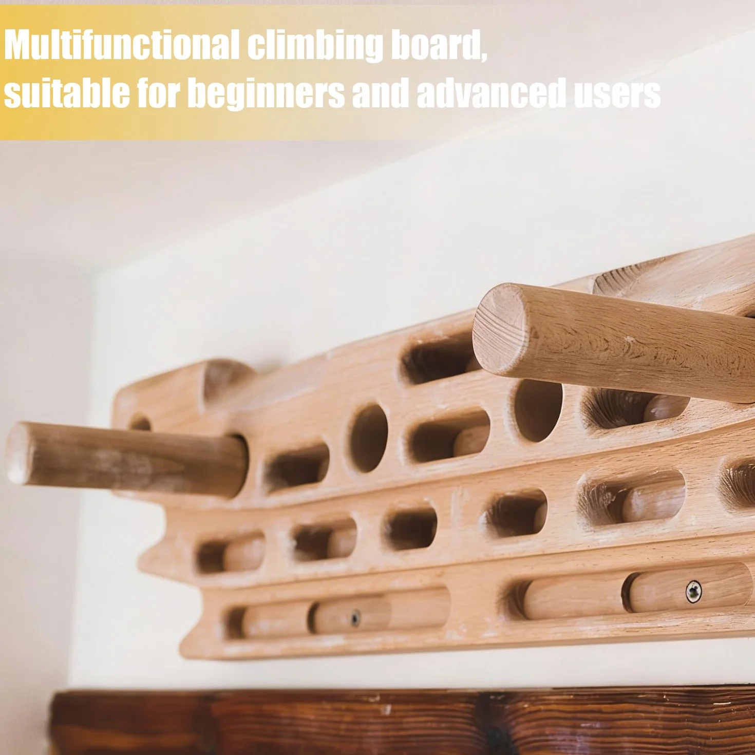 Hangboard,Barre De Traction Pour Escalade, Peut Renforcer Efficacement La Force Des Doigts, Adaptée Aux Débutants, Peut Également Être Utilisée Comme Planche d'Escalade. Avec Pente.