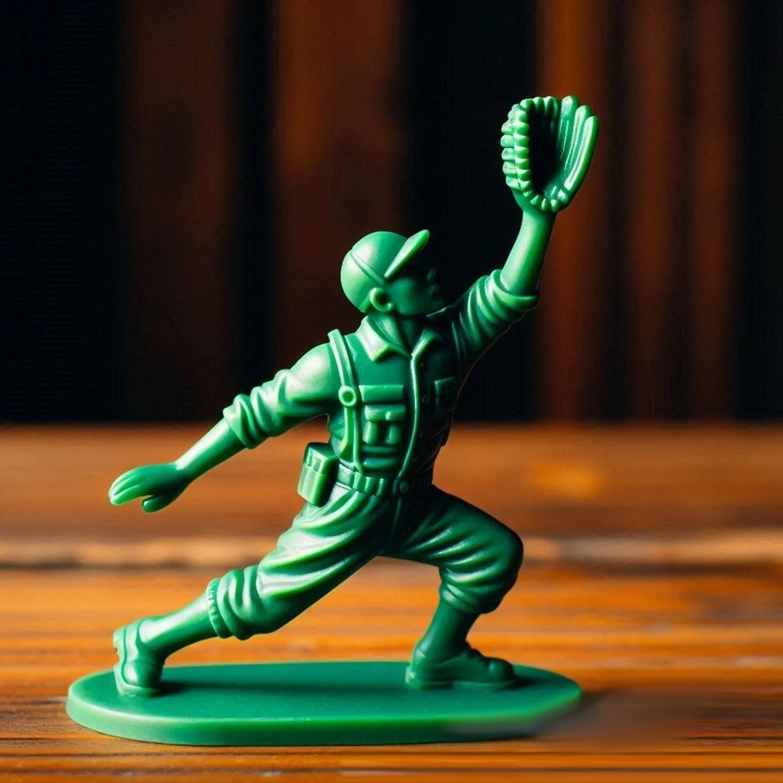 Figurines de baseball classiques, figurine de joueur de baseball vert | Catcher de lanceur de baseball 9x 3D Printing 2 pouces Statue - Collection des amoureux du sport Décoration de table pour la fam