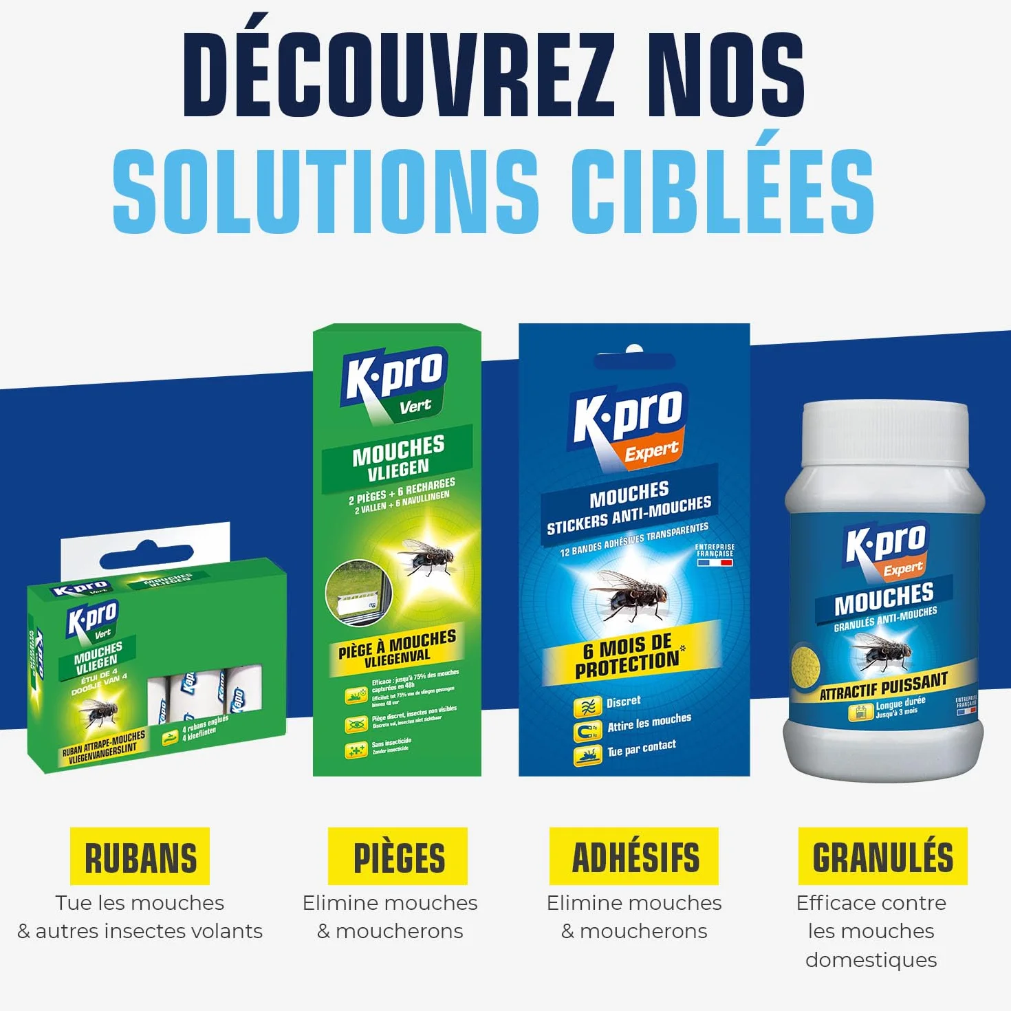 KAPO Granules Anti-Mouches Foudroyants 300 gr - Protection Longue Durée Sans Odeur