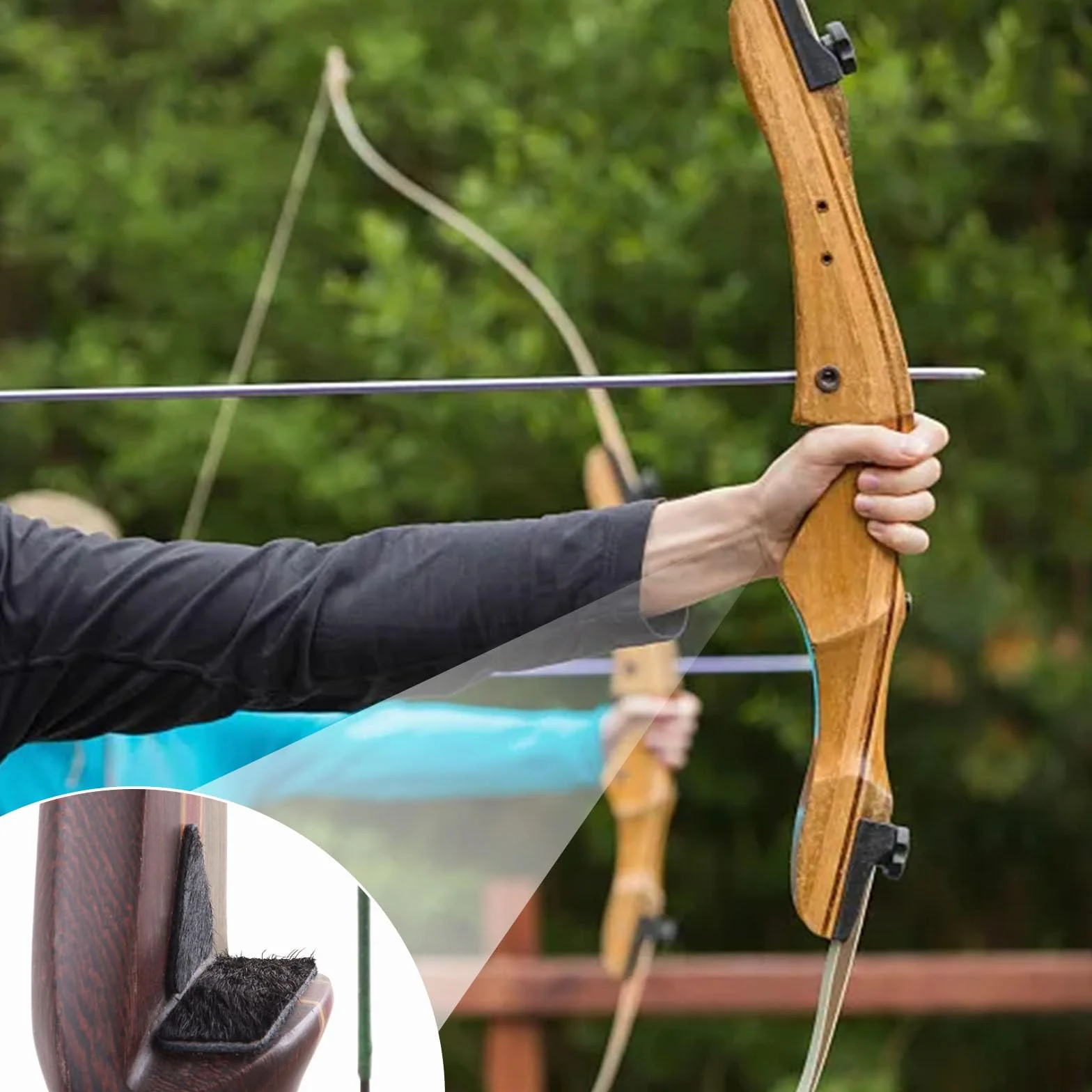 TIANLIN Support d'arc Classique avec Plastique, 8 Pièces Repose-Flèche Auto-Adhesif pour Arc Recourbé, Flèche Droite Repose Chasse Ciblage Accessoire, pour Arcs Recourbés et de Chasse