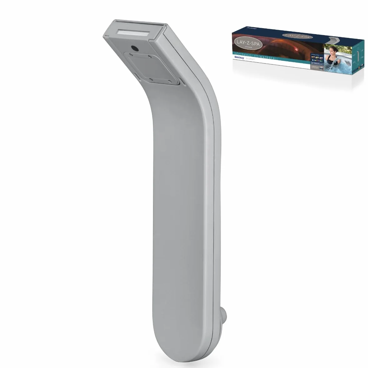 Bestway Accessoire pour Spa Cascade d’Eau apaisante à LED 46 cm x 17 cm x 10,4 cm Gris Clair