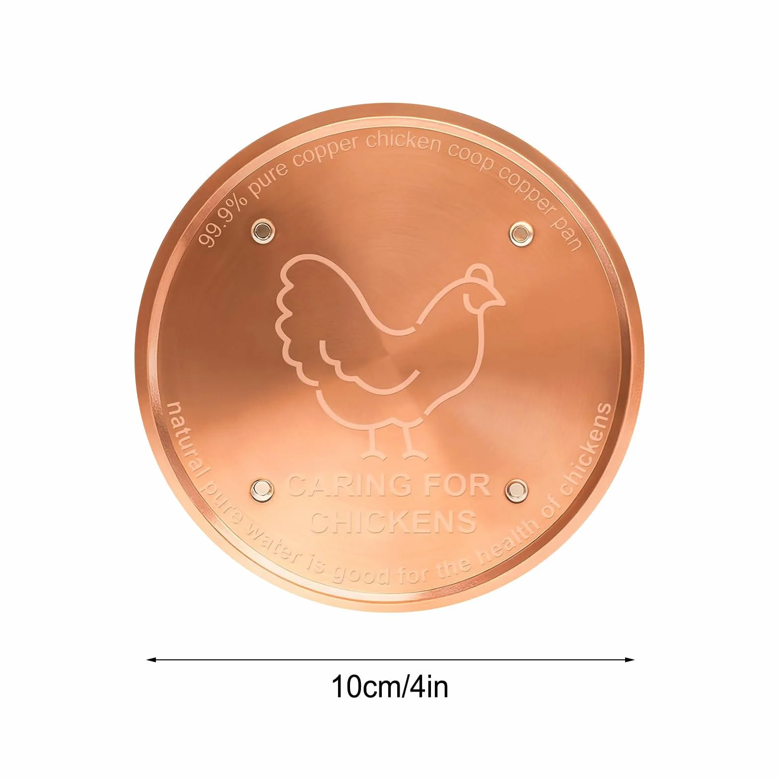 Disque de Bain d'oiseaux en Cuivre 10 cm Purification d'eau pour Bassin Extérieur Jardin