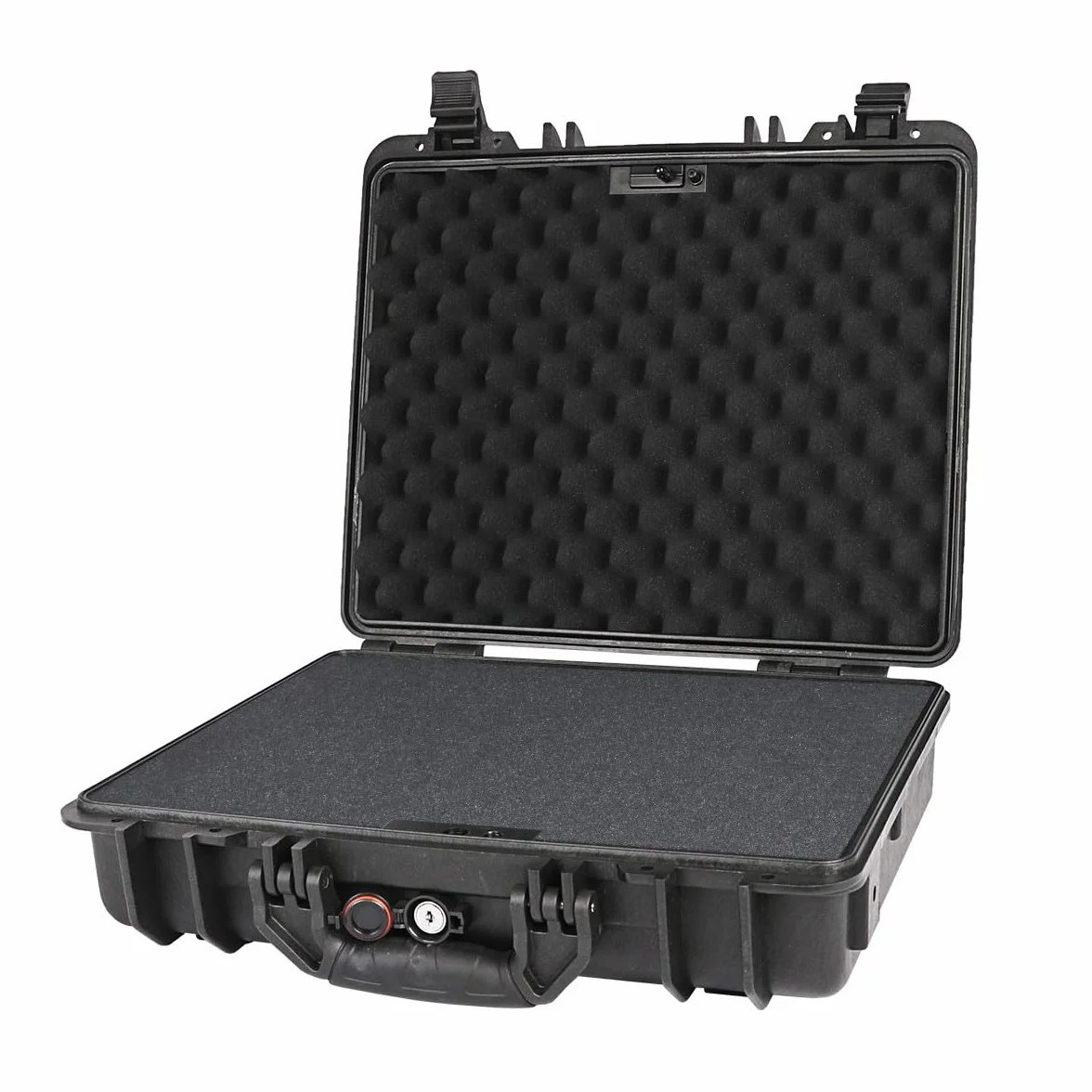 Qisan Coffre-fort pour pistolets, portable, étanche, anti-vol, avec serrure à clé et mot de passe numérique, en acier, avec câble