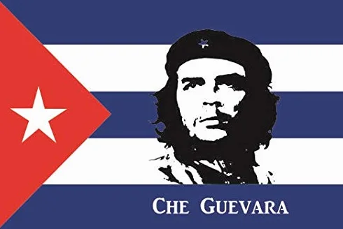U24 Autocollant pour voiture Motif drapeau de Cuba Che Cuevara 8 x 5 cm