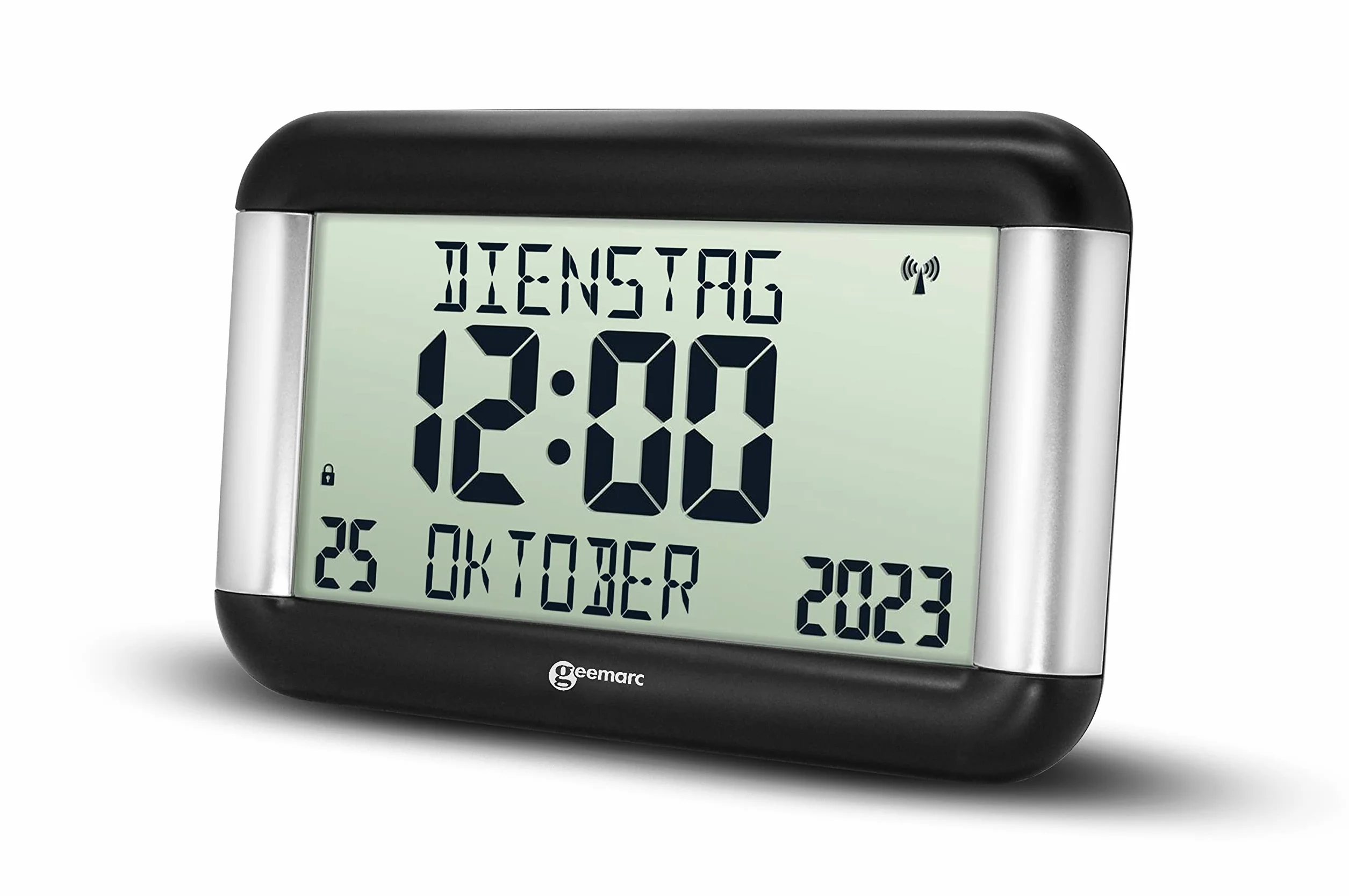 Geemarc La Viso8 Horloge Calendrier Réglage Automatique Grands Caractères sans Rétroéclairage