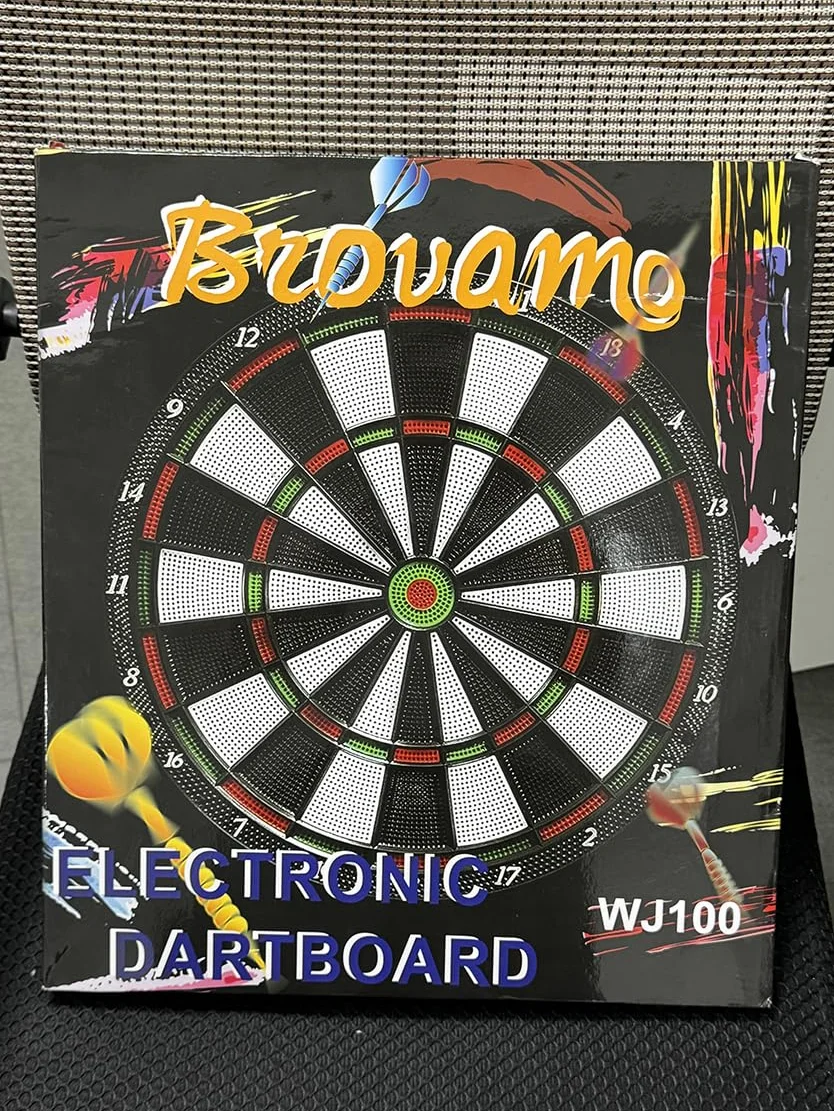 Jeu de flechette electronique avec fléchettes et Pointes de Rechange, Cible flechette electronique avec Voix et écran LCD, Jeux de flechette electronique avec 25 Jeux et 290 Variations
