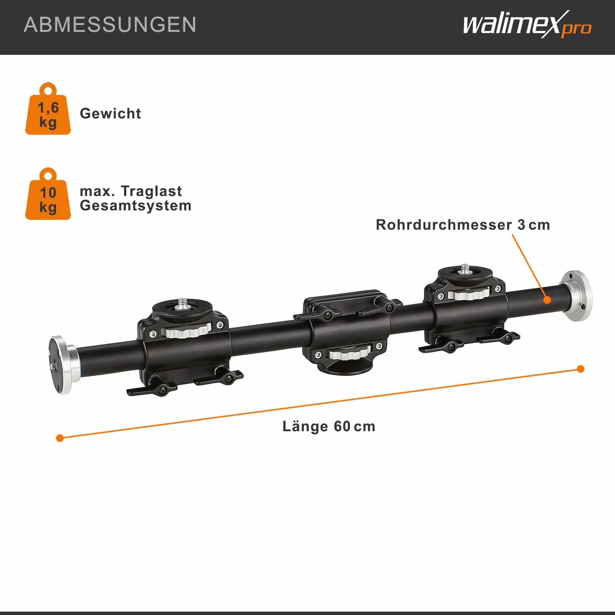 Bras de support walimex WT-628 avec 2 extensions