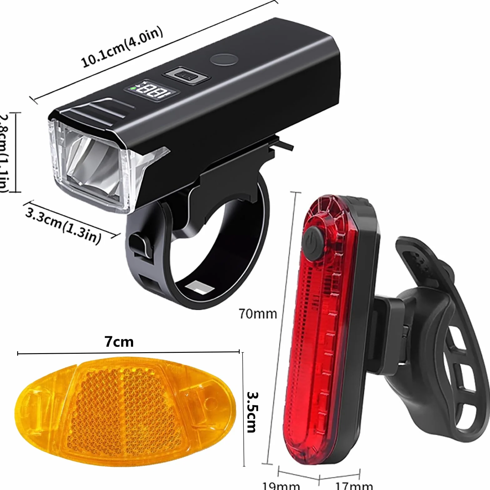 Lampe Velo LED Puissantes Super 2000 Lumens 1500mAh Autonomie Très Longue 5+4 Modes de Luminosité Eclairage Velo Rechargeable USB Étanche IP65 Kit Vélo Avant et Arrière pour Cyclysme VTT