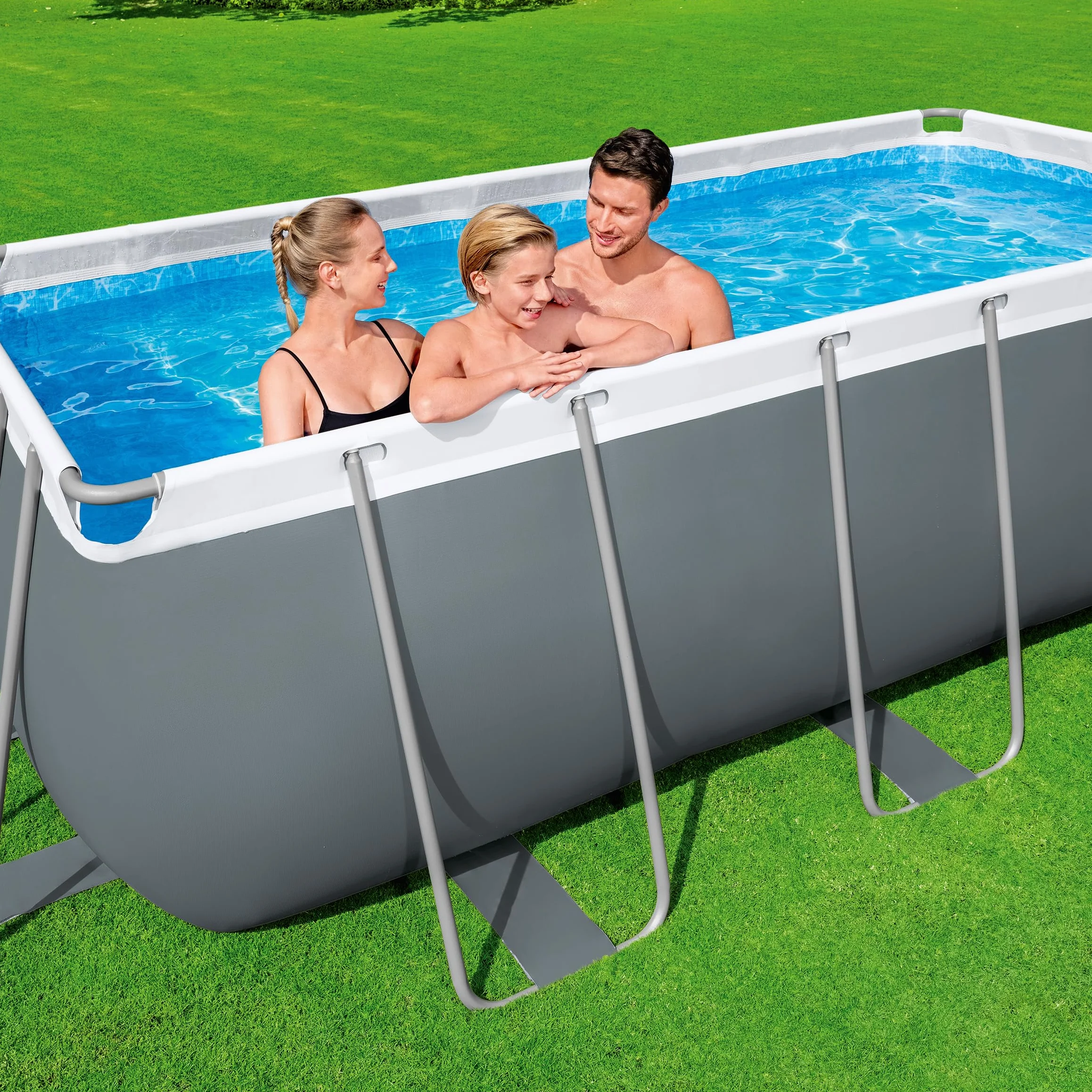Bestway Steel Pro Max Kit Piscine Hors Sol 412 x 201 x 122 cm Gris foncé