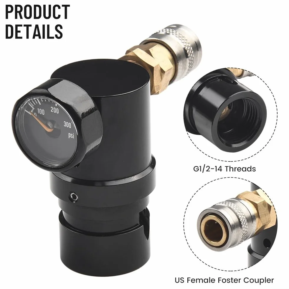 Régulateur longue durée pour HPA Mr GEN2 avec coupleur Foster et tuyau à distance (régulateur 1# uniquement)
