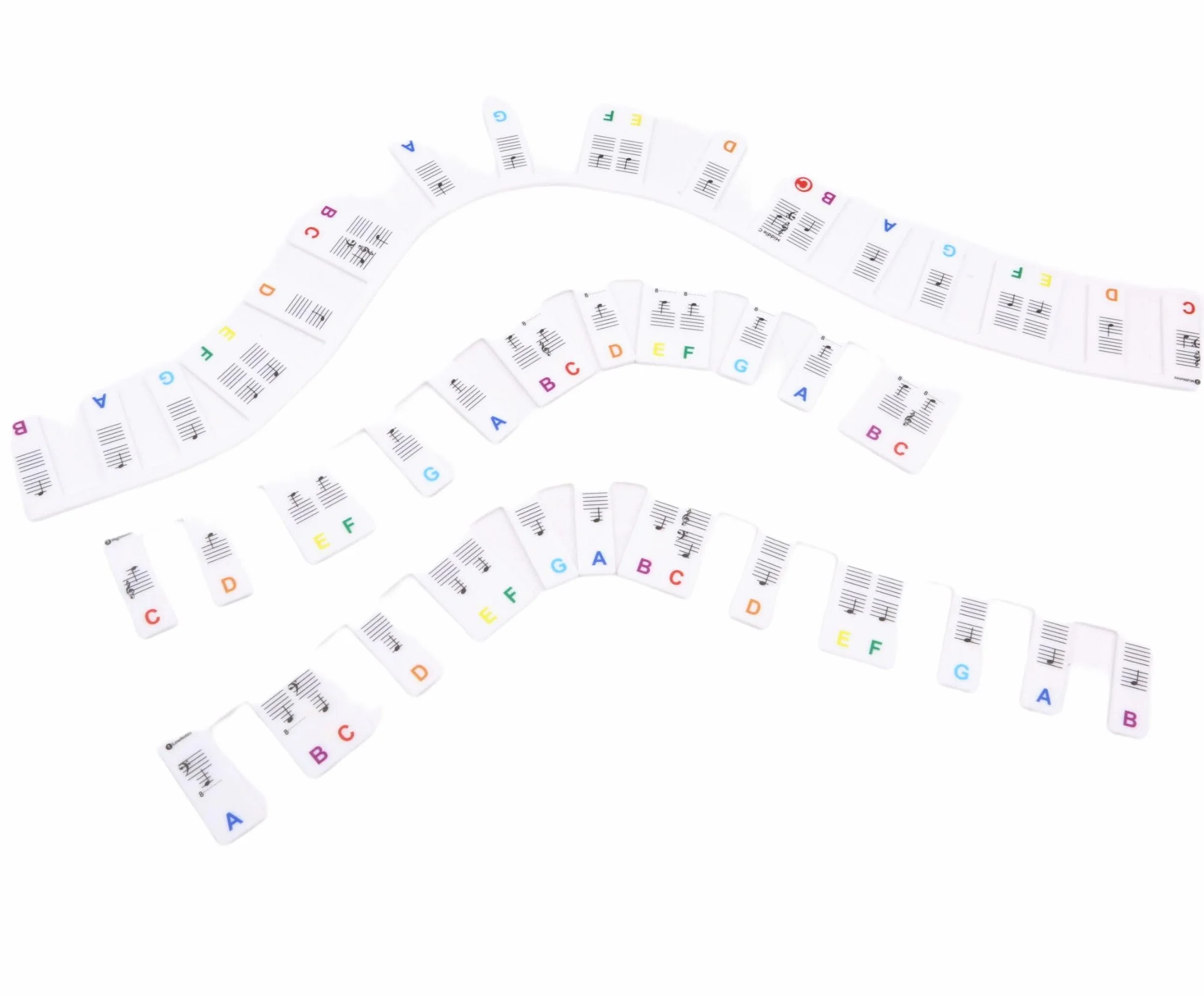 INF Etiquettes Amovibles pour Piano et Clavier 88 Touches Silicone