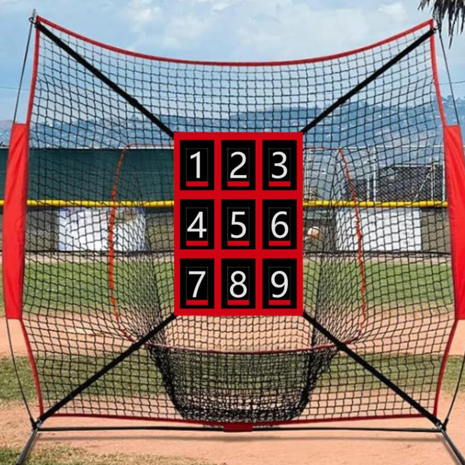 Filet De Lancer Baseball, Rebondeur Softball, Réglable avec Zone Frappe pour L'entraînement Et Différents Âges, Améliore Le Plaisir du Jardin