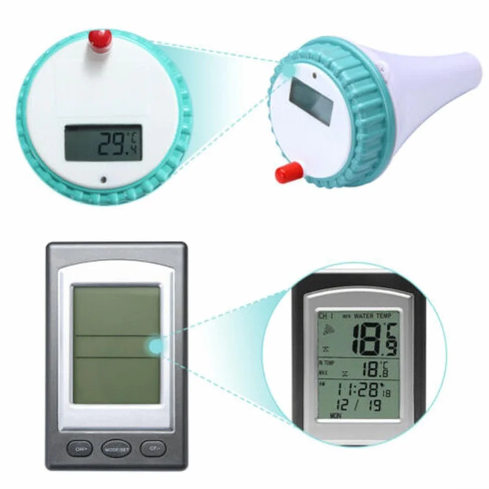 Thermomètre flottant sans fil pour piscine