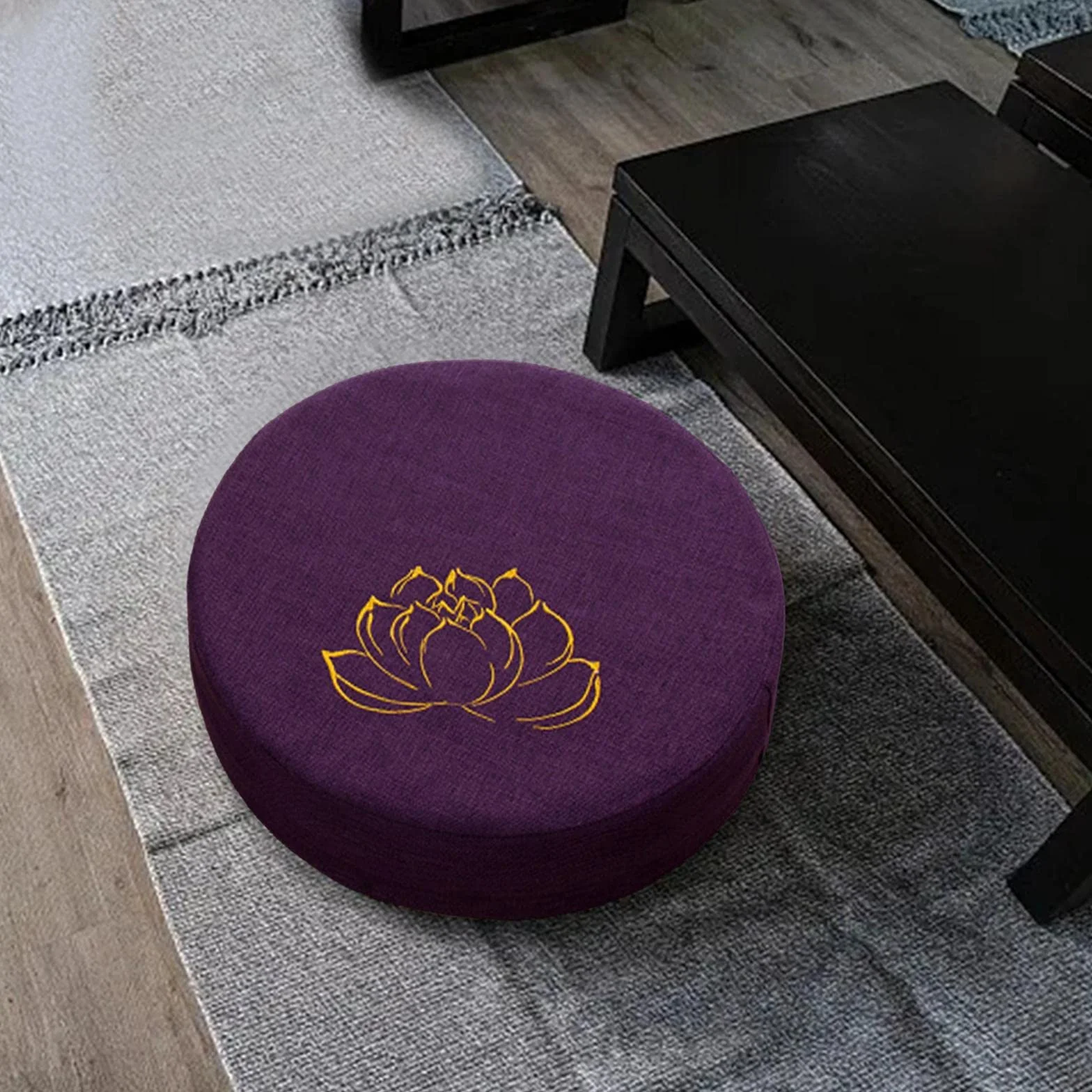 MagiDeal Coussin de méditation de Yoga Tapis de Tatami Japonais Oreiller de méditation tibétain, Violet Foncé 10cm