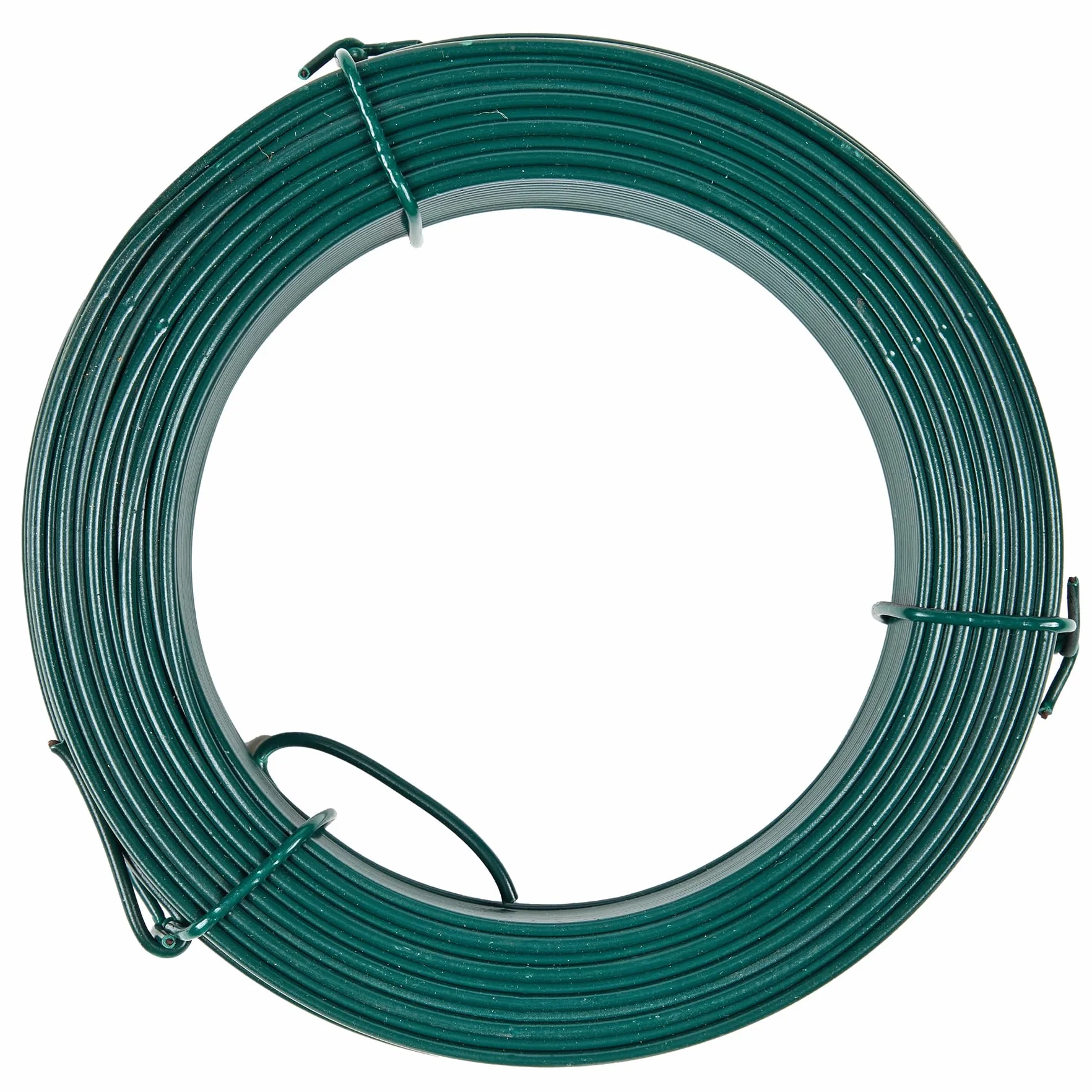 Flandria Fil de tension PVC vert 2,4 mm x 50 m – Fil acier gainé renforcé pour clôture