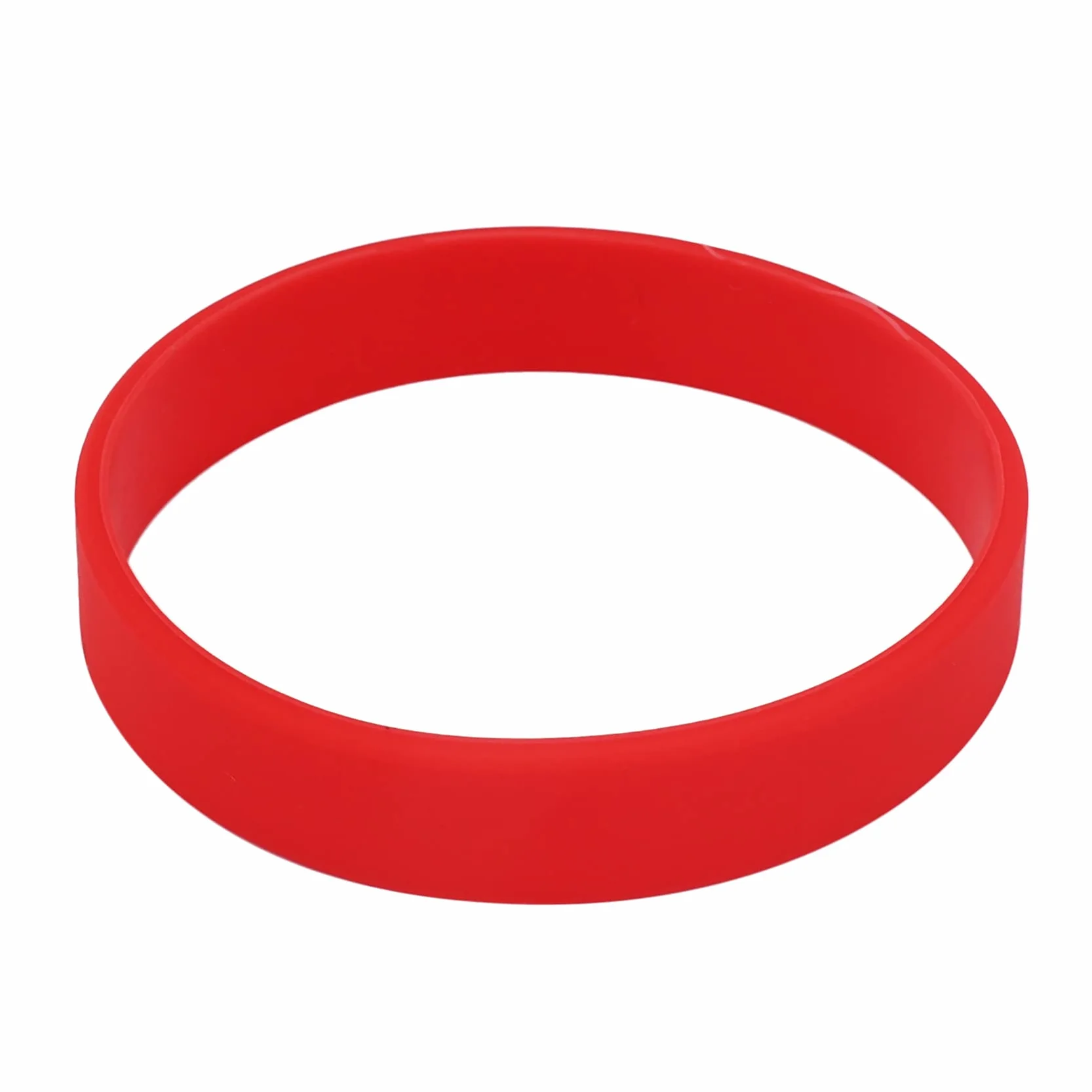 Bracelet élastique en caoutchouc de silicone rouge, 7 9 inch, Caoutchouc de silicone
