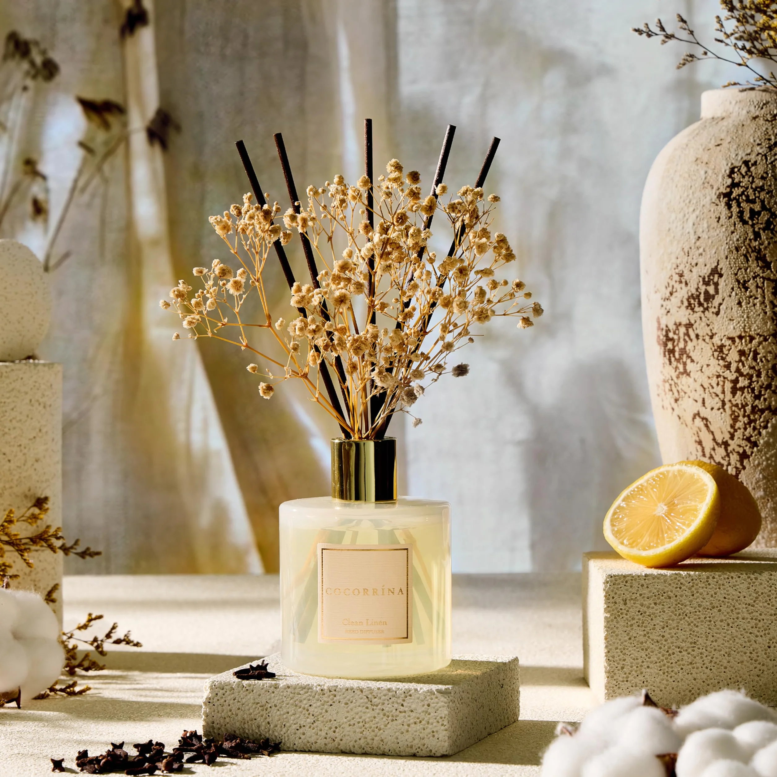 COCORRÍNA Reed Diffuseur 200ml avec Bâtonnets, Parfum pour Salle de Bain